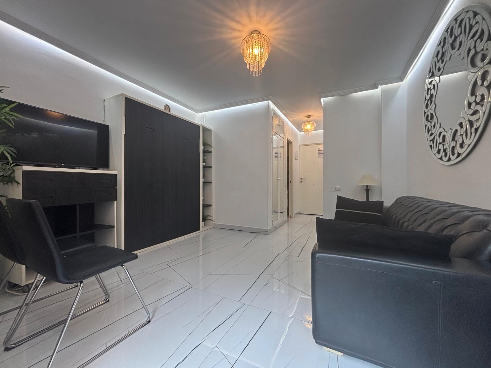 Wohnzimmer von Wohnung zum Verkauf in Benalmádena mit Klimaanlage, Terrasse und Möbliert