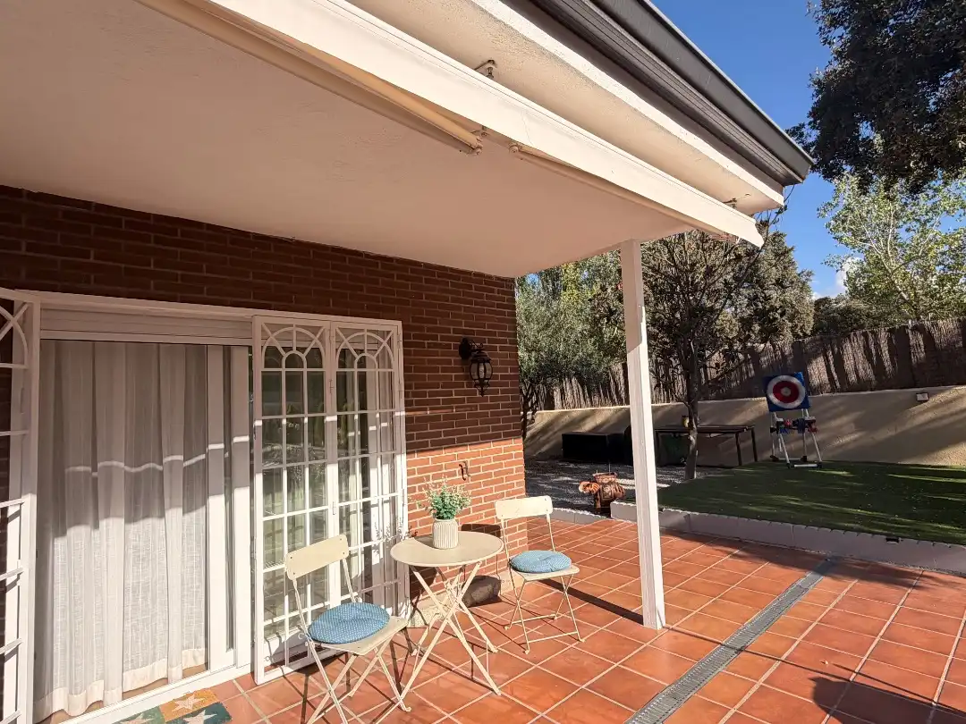 Terraza de Casa o chalet en venta en Moralzarzal con Jardín privado, Trastero y Piscina