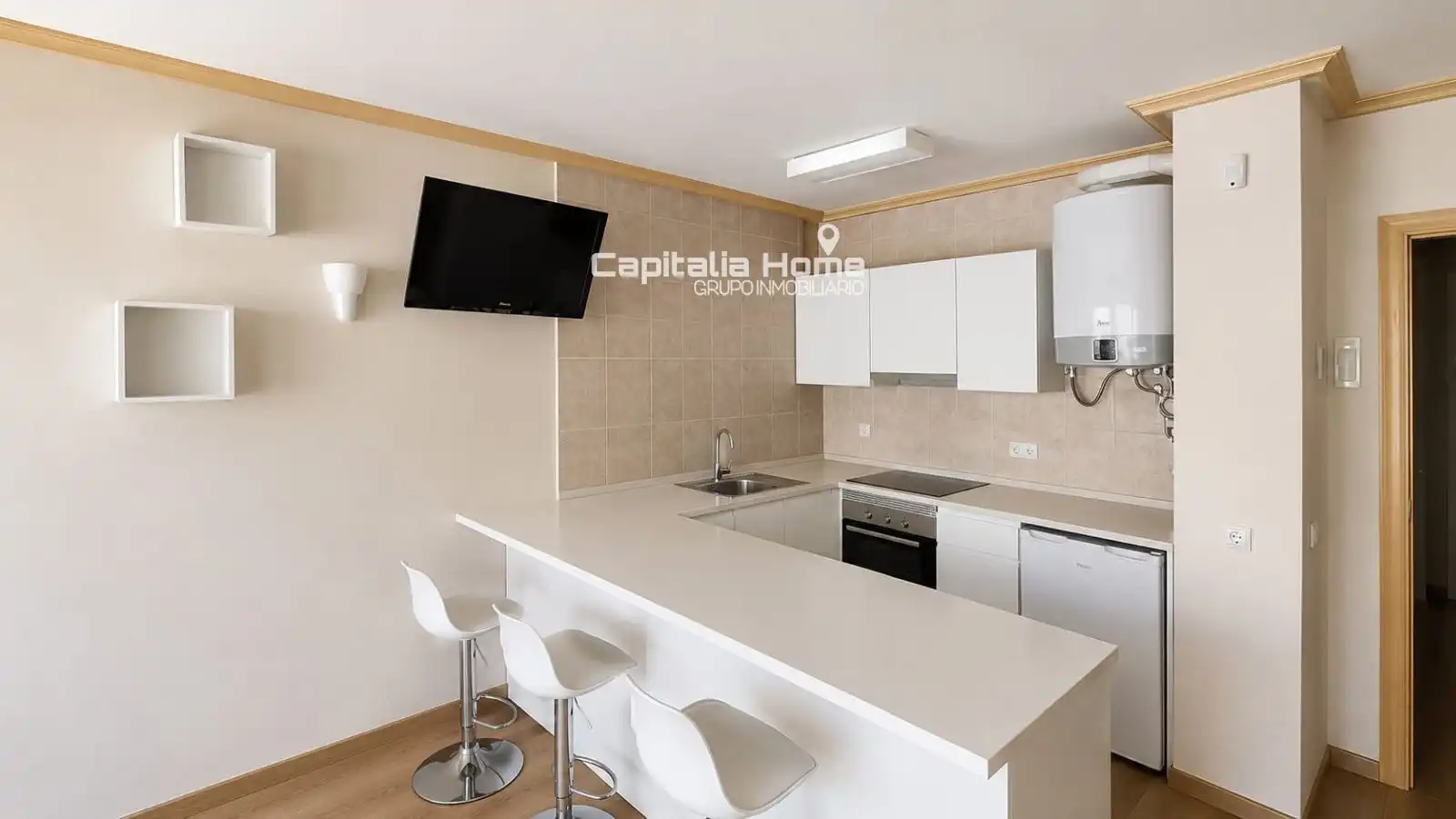 Küche von Wohnung zum Verkauf in Sant Josep de sa Talaia mit Klimaanlage, Heizung und Schwimmbad