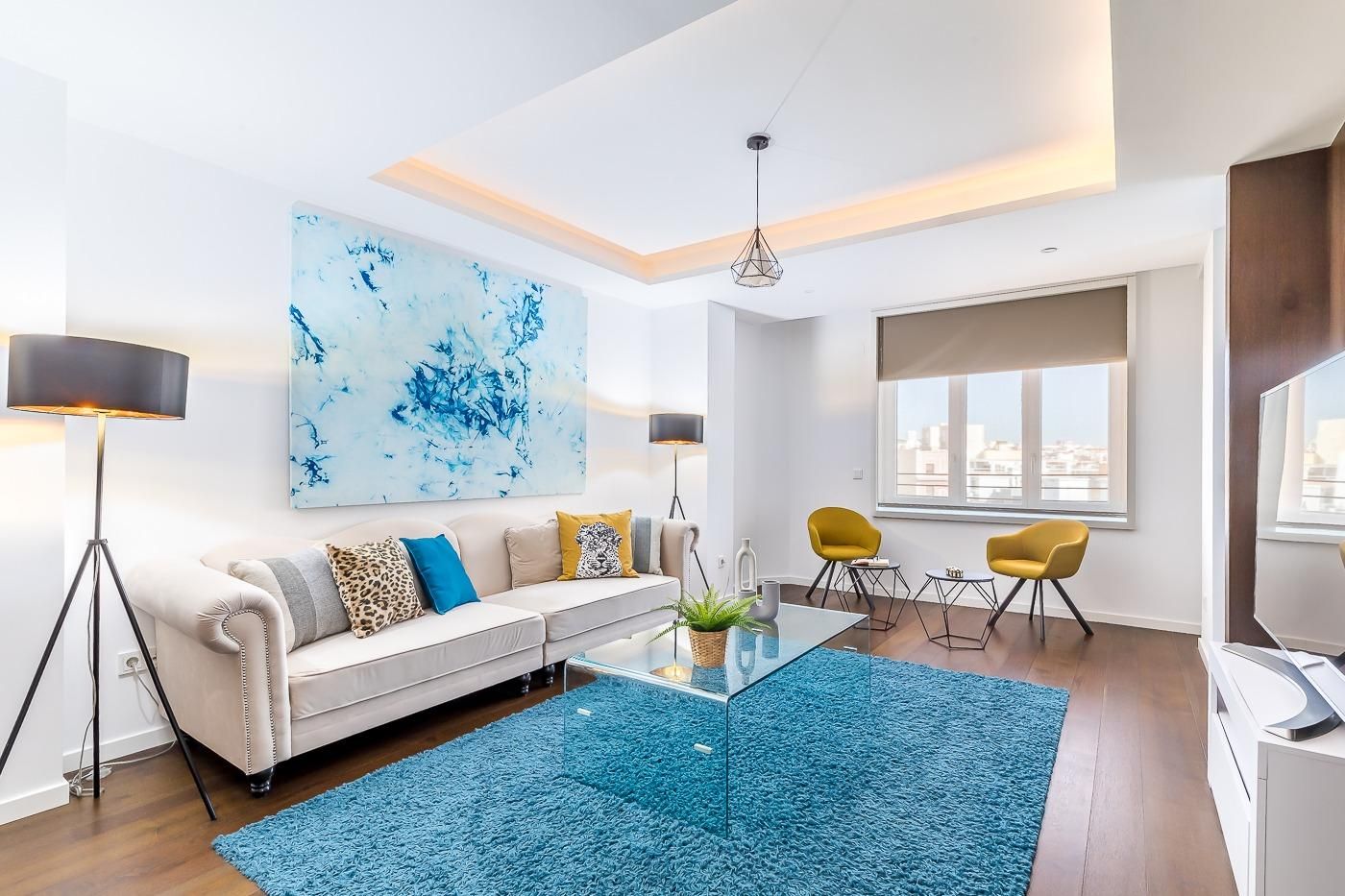 Living room of Flat for sale in  Madrid Capital  with Air Conditioner, Heating and Alarm