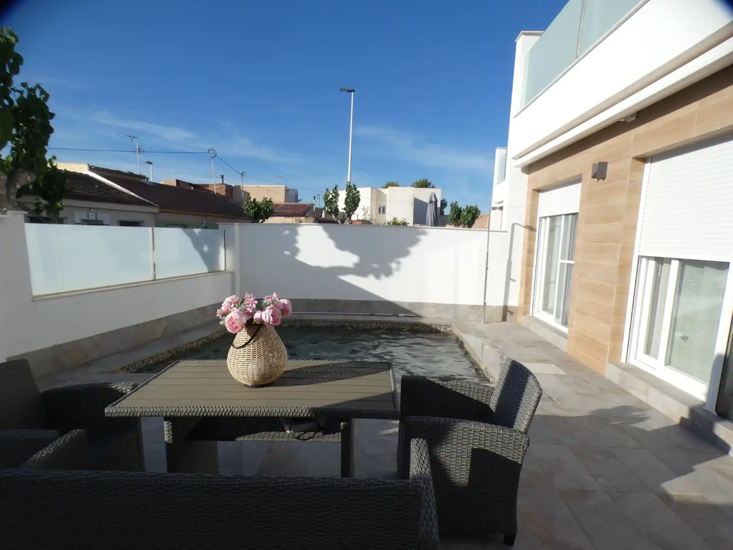 Terraza de Casa adosada en venta en San Pedro del Pinatar con Aire acondicionado, Calefacción y Jardín privado