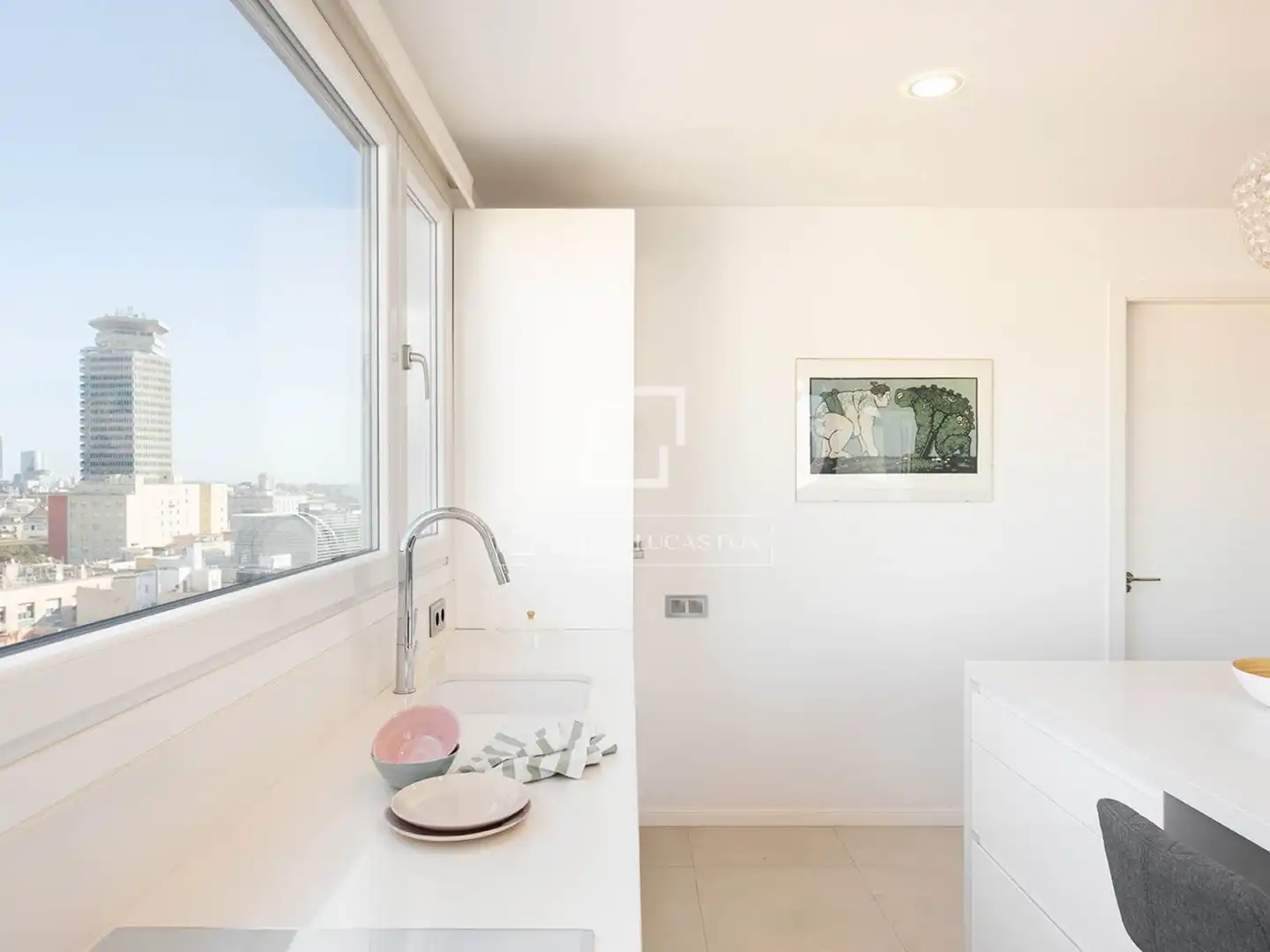 Baño de Ático de alquiler en Barcelona con Aire acondicionado, Calefacción y Terraza
