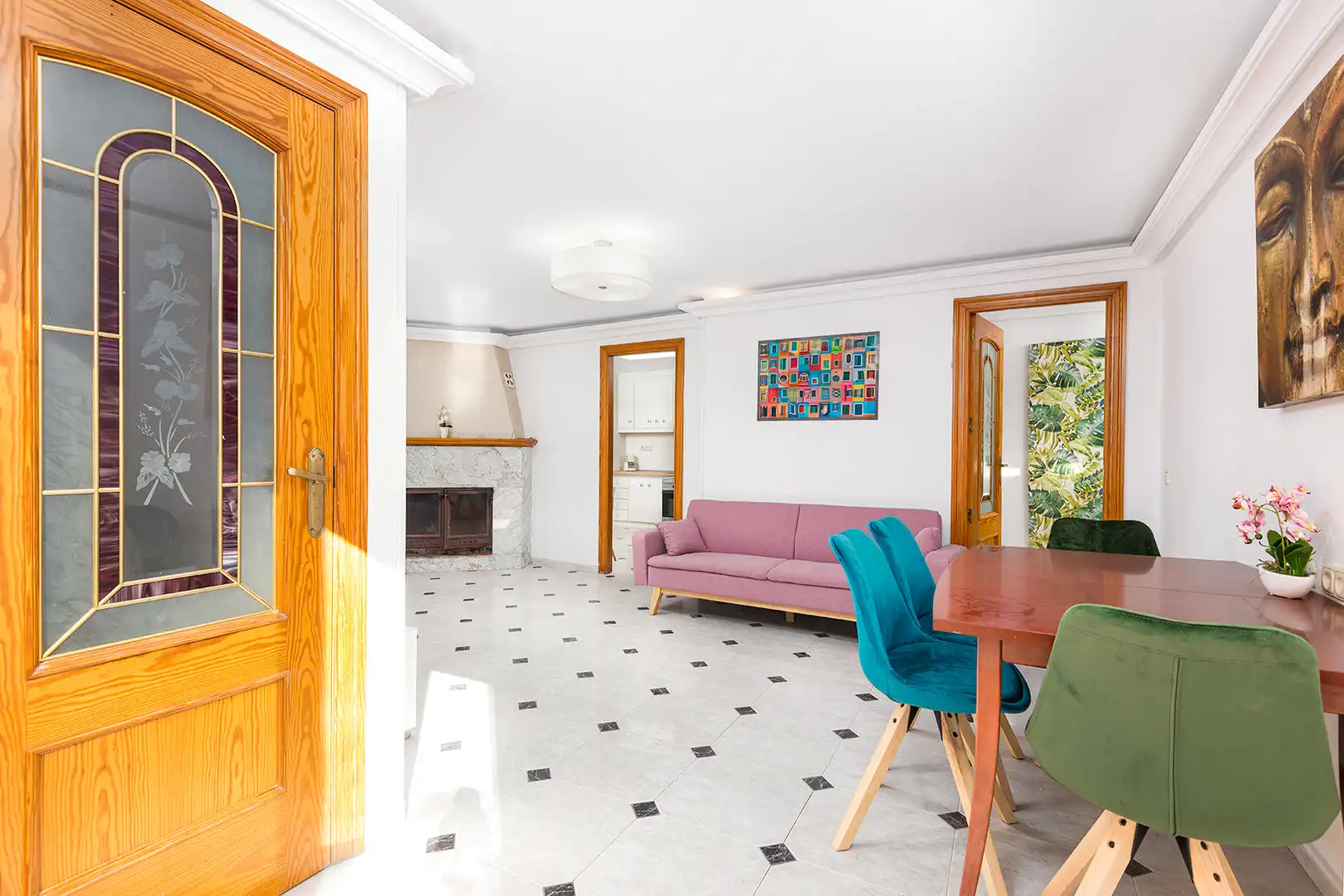 Sala d'estar de Casa adosada en venda en Banyeres de Mariola amb Aire condicionat, Traster i Piscina