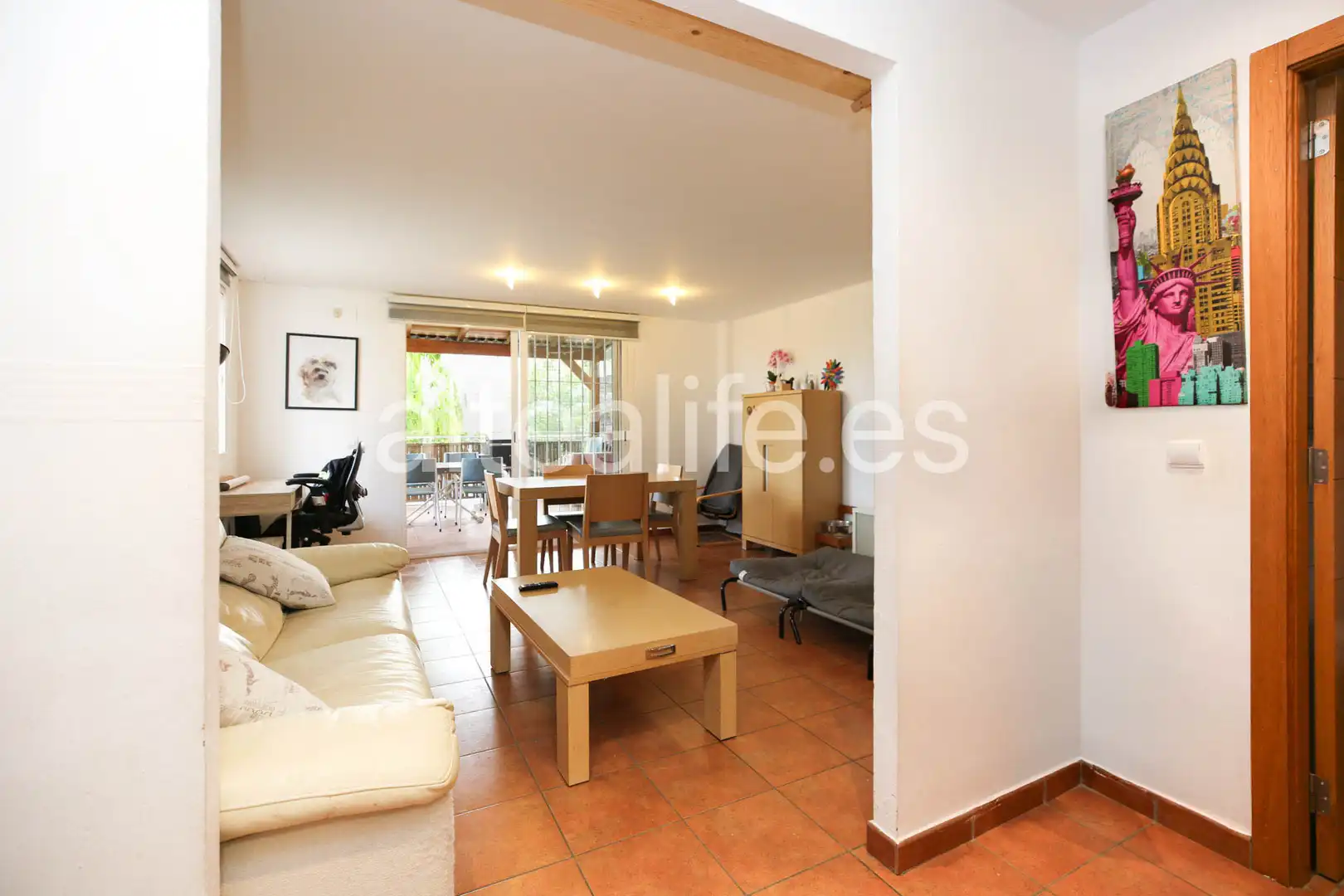 Sala de estar de Casa adosada en venta en La Nucia con Aire acondicionado, Jardín privado y Terraza