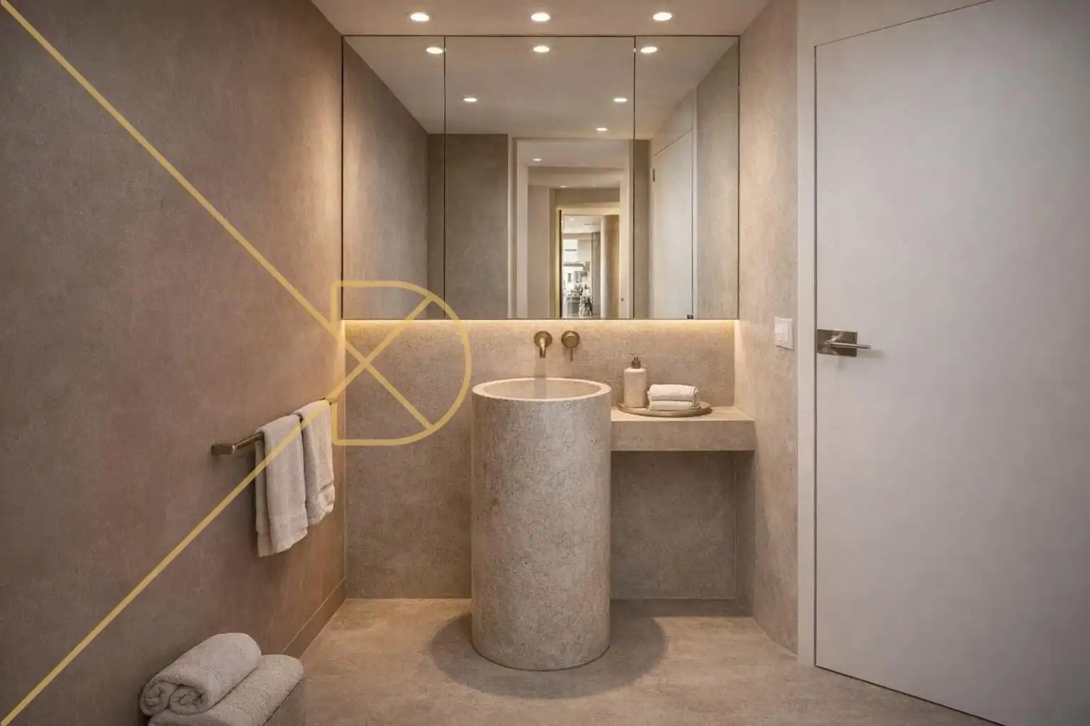 Badezimmer von Wohnung zum Verkauf in Barcelona mit Parkett