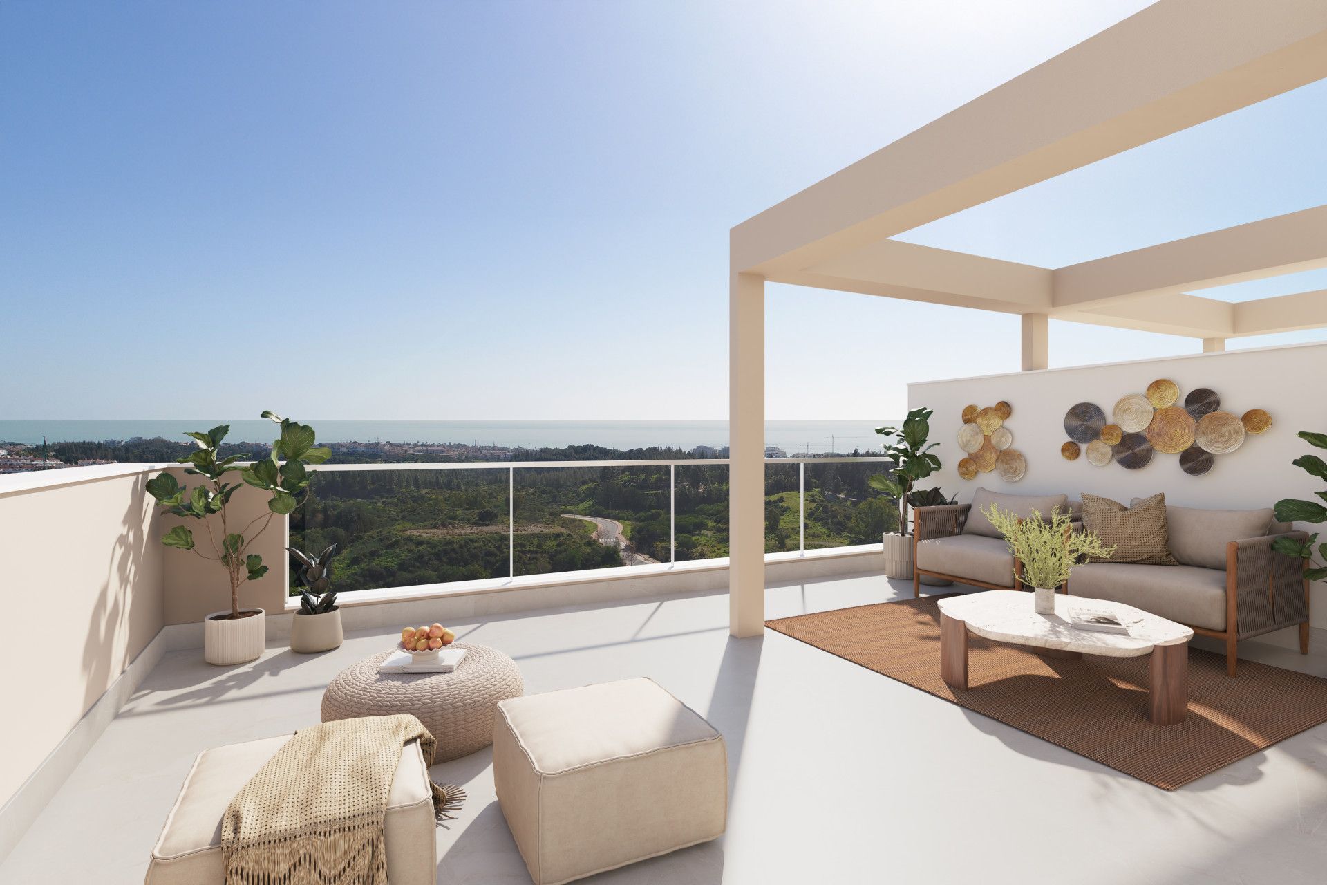 Terrassa de Apartament en venda en Mijas amb Aire condicionat, Terrassa i Piscina