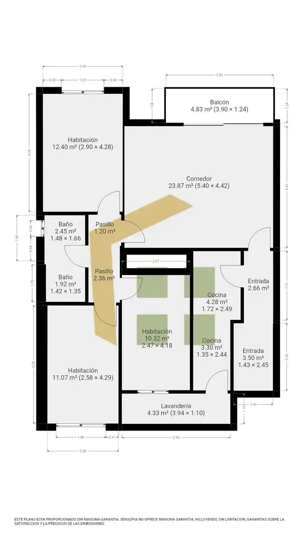 Wohnung zum Verkauf in Badalona mit Klimaanlage, Heizung und Möbliert