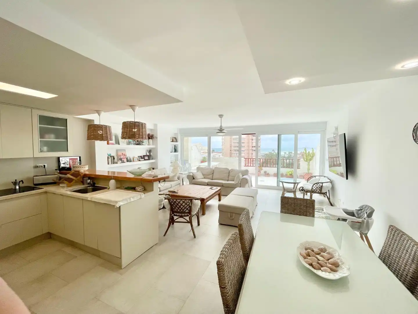 Living room of Houses for rent in La Manga del Mar Menor  with Air Conditioner, Heating and Terrace