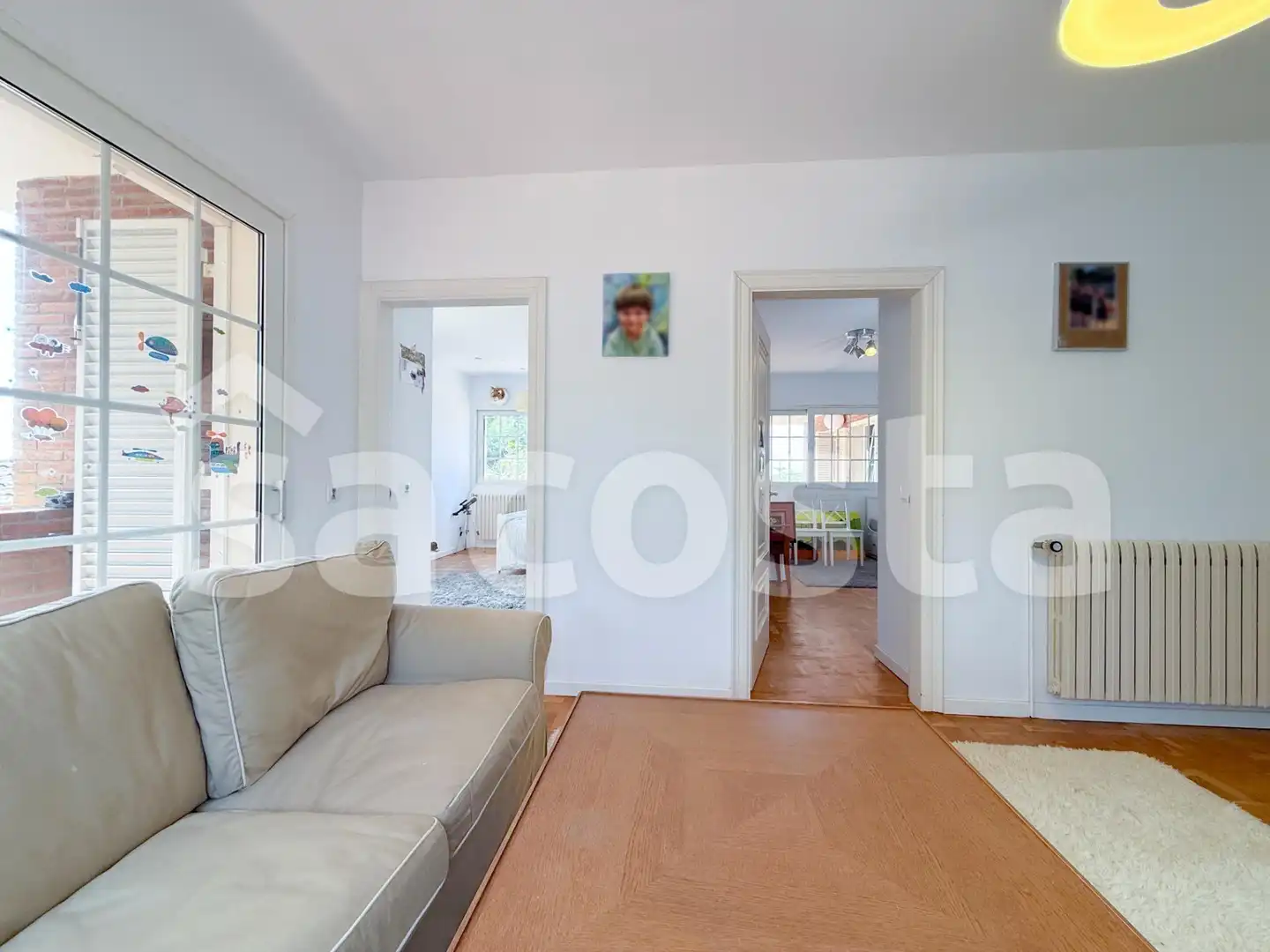 Sala d'estar de Casa o xalet en venda en Lloret de Mar amb Calefacció, Jardí privat i Parquet