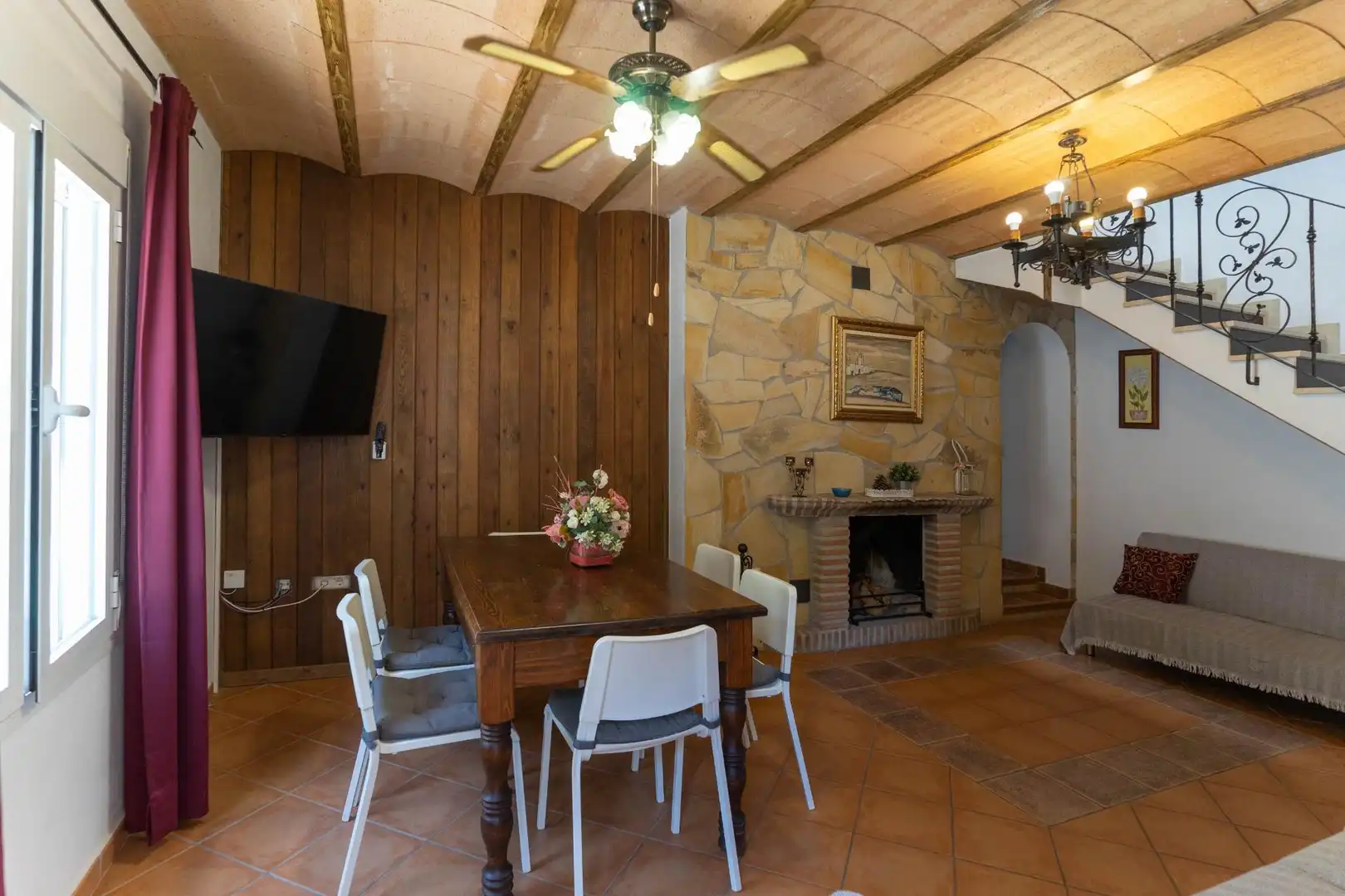 Esszimmer von Einfamilien-Reihenhaus zur Miete in Alhaurín El Grande mit Terrasse und Möbliert