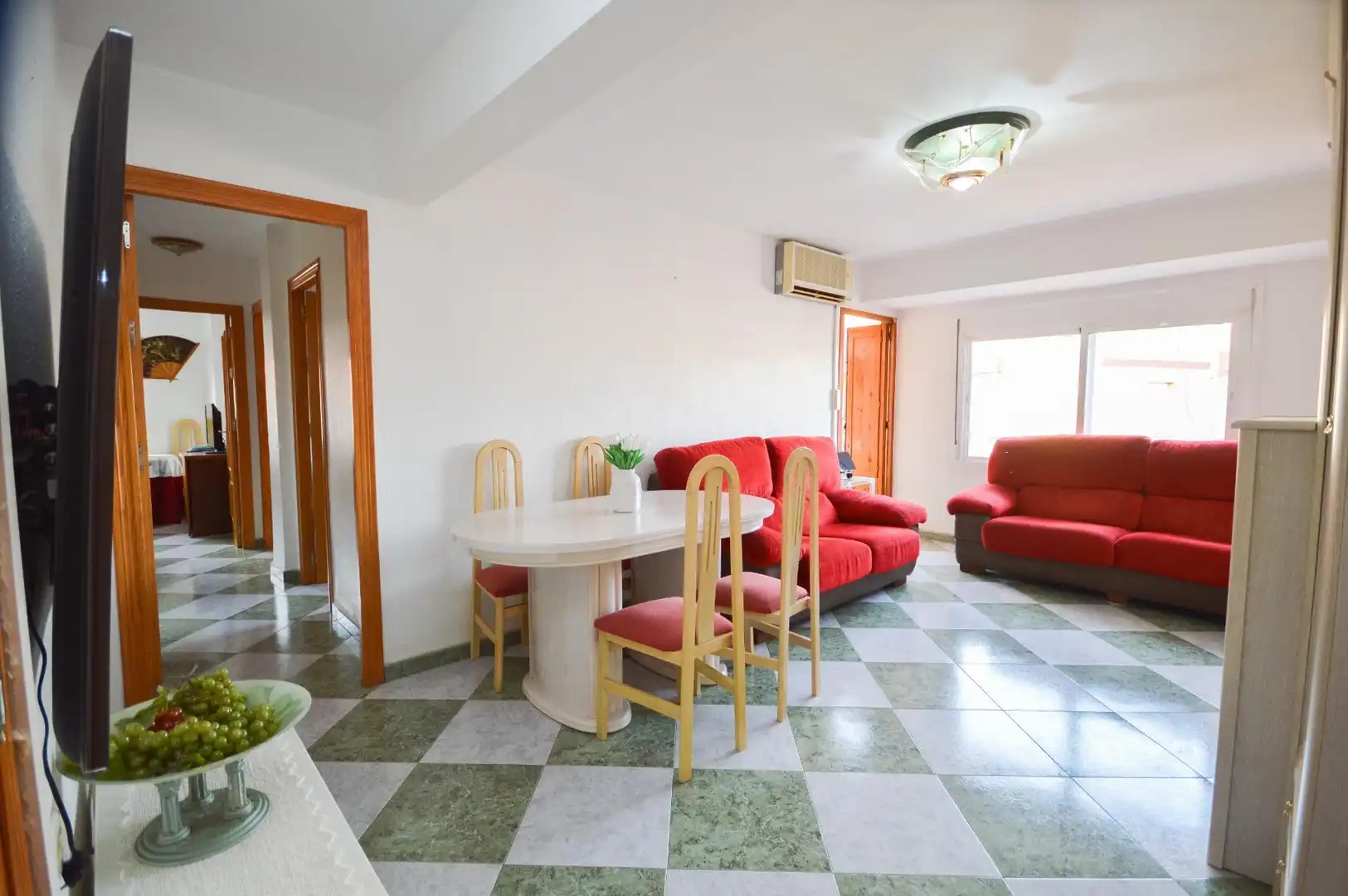 Wohnzimmer von Wohnung zum Verkauf in Benahadux mit Klimaanlage, Heizung und Terrasse