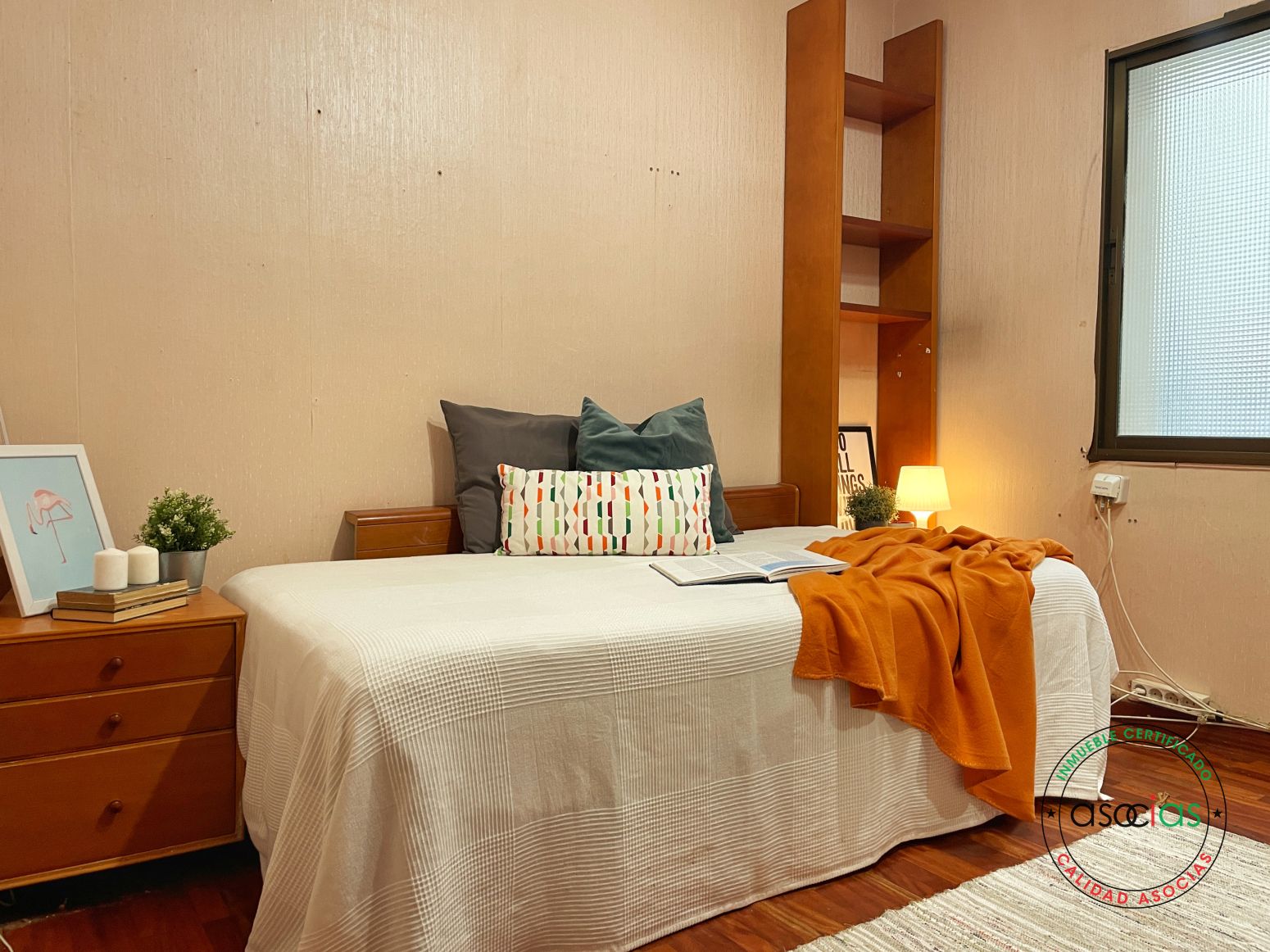 Bedroom of Flat for sale in Gijón   with Parquet flooring
