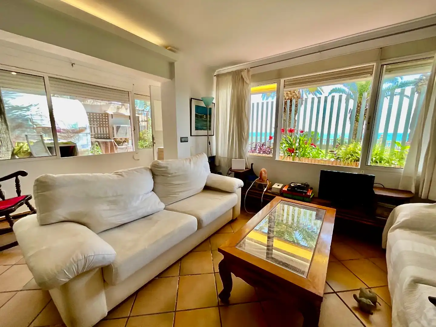 Wohnzimmer von Wohnung zum Verkauf in Alicante / Alacant mit Klimaanlage und Terrasse