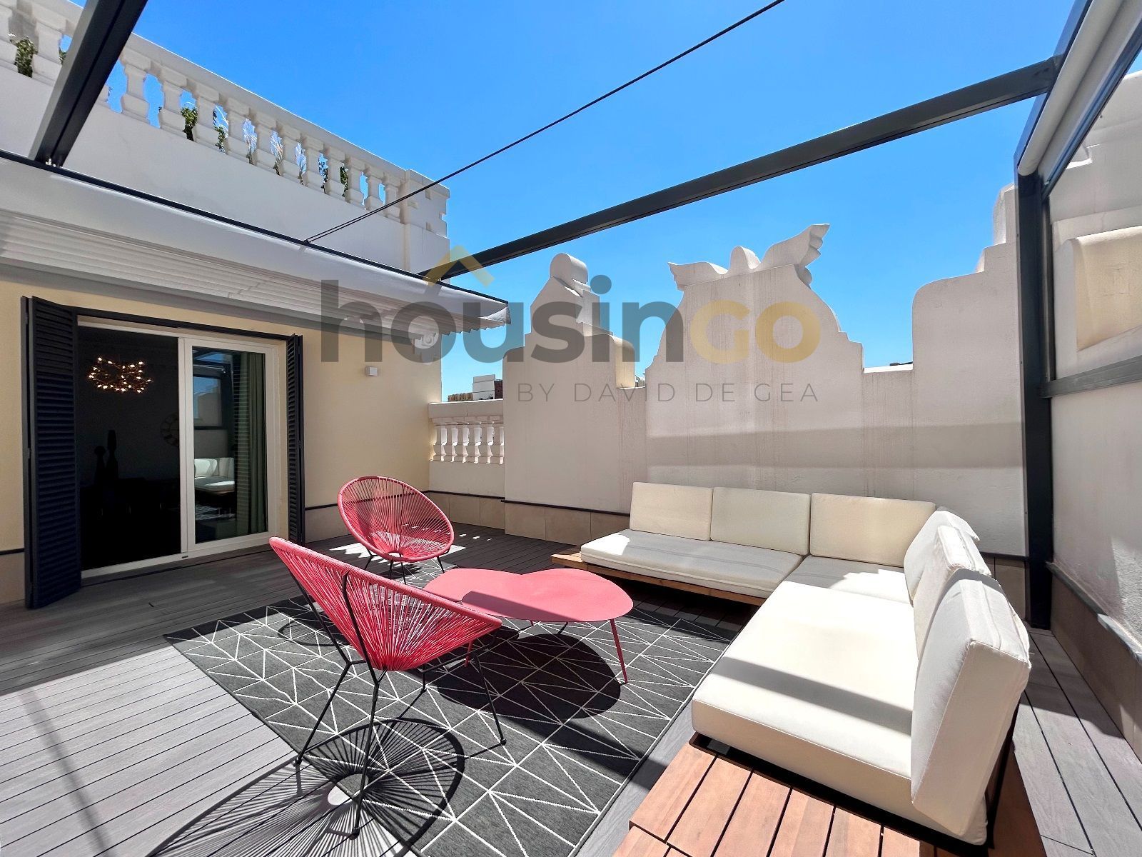 Terrace of Attic to rent in  Madrid Capital  with Air Conditioner, Heating and Parquet flooring