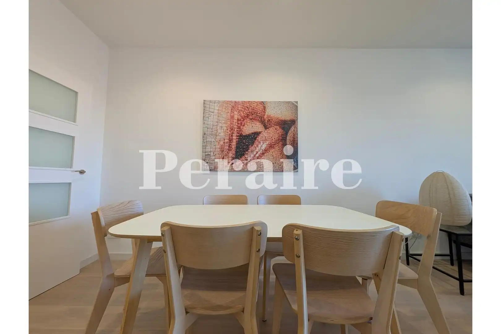 Dining room of Flat for rent in  Barcelona Capital  with Air Conditioner, Parquet flooring and Furnished