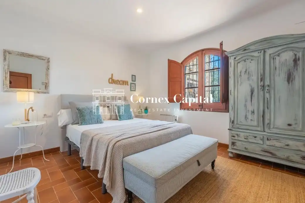 Habitación de Finca rústica de alquiler en Fontanilles con Aire acondicionado, Calefacción y Jardín privado