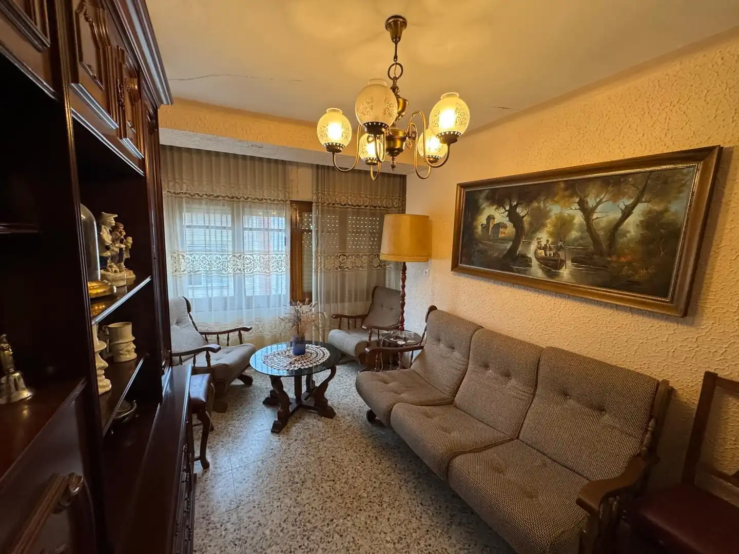 Sala de estar de Finca rústica en venta en Brea de Aragón con Terraza
