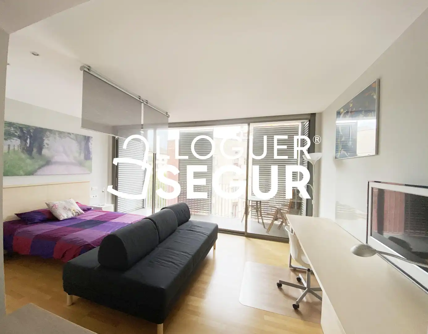 Dormitori de Loft de lloguer en  Barcelona Capital amb Aire condicionat, Calefacció i Terrassa