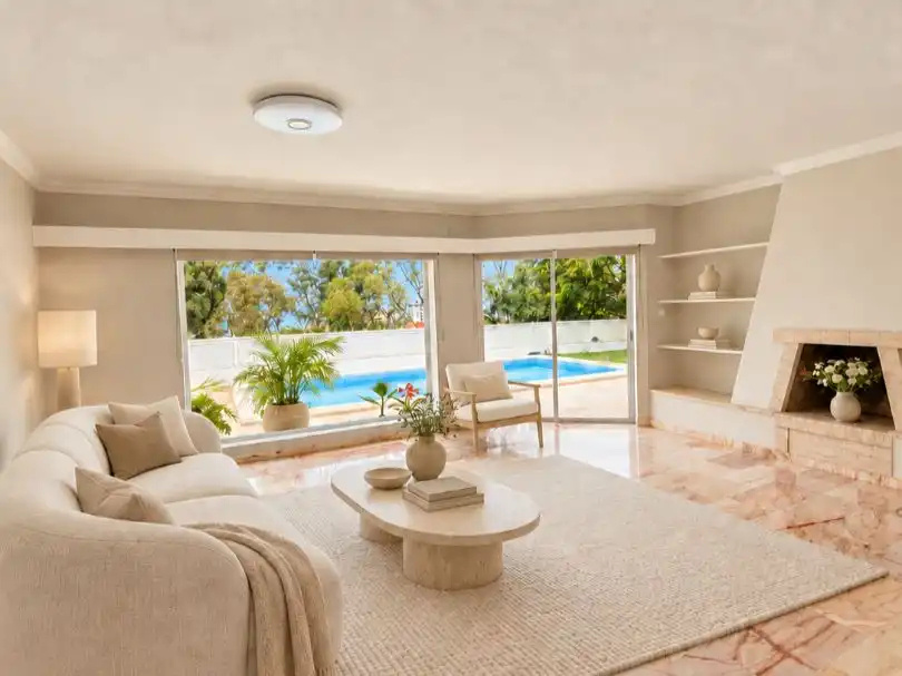 Sala d'estar de Casa o xalet en venda en Puerto de la Cruz amb Terrassa i Piscina