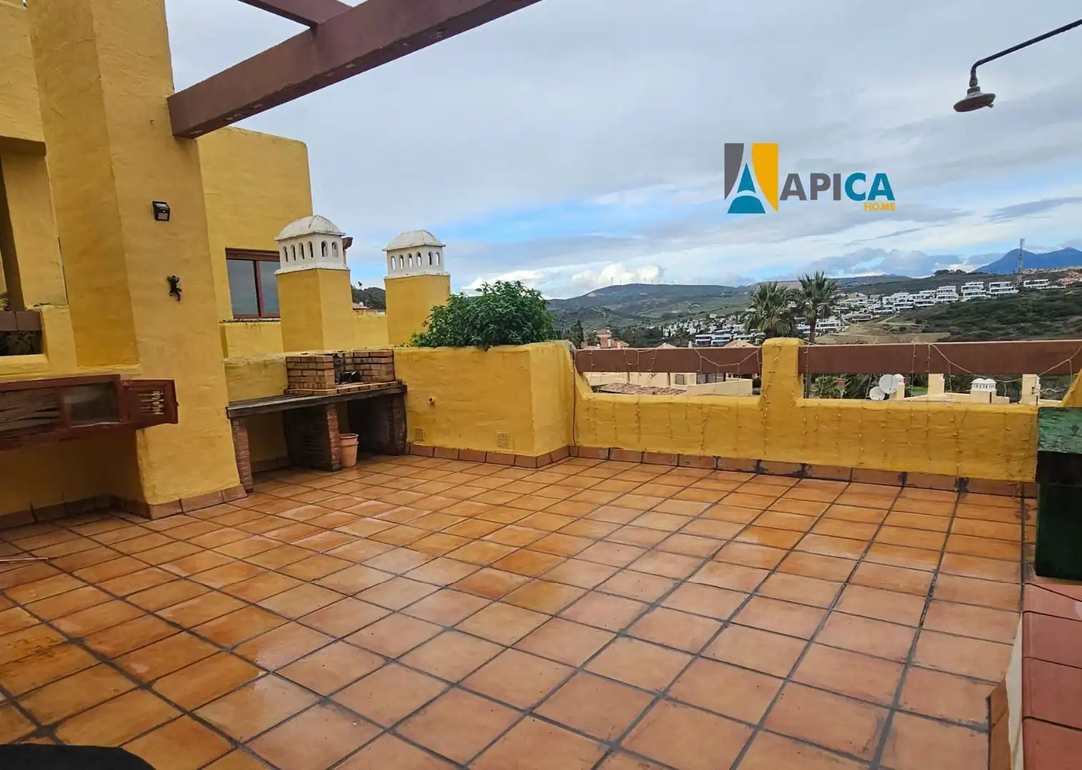 Terrace of Flat for sale in Manilva  with Air Conditioner, Swimming Pool and Furnished
