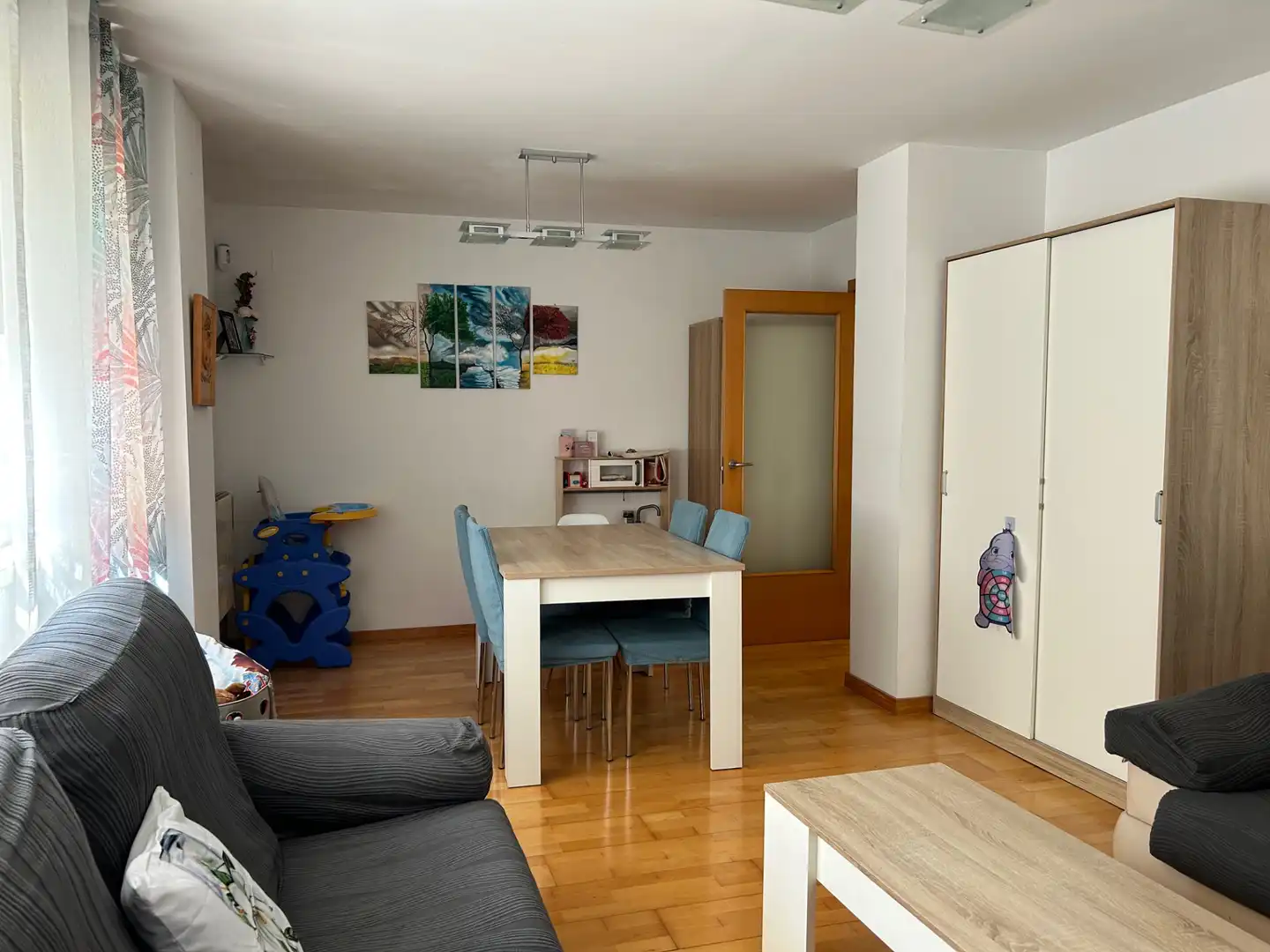 Dining room of Flat for sale in Rubí  with Heating, Parquet flooring and Storage room