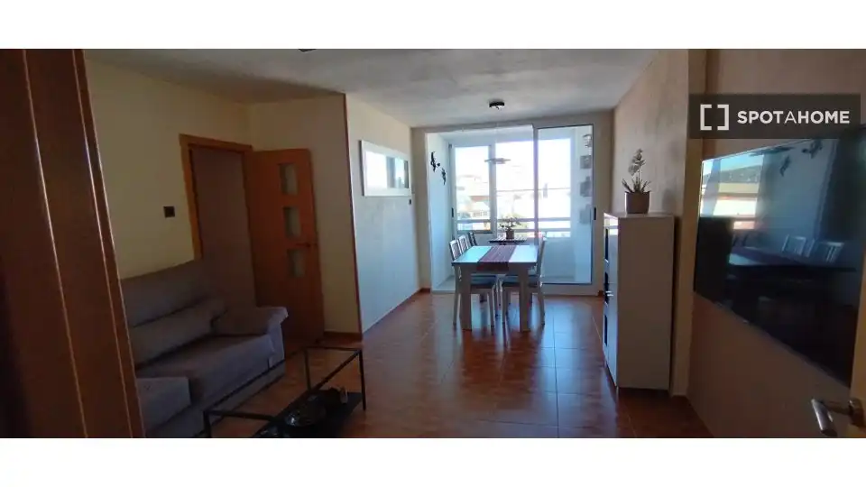 Living room of Flat for rent in Valencia  with Air Conditioner, Heating and Furnished