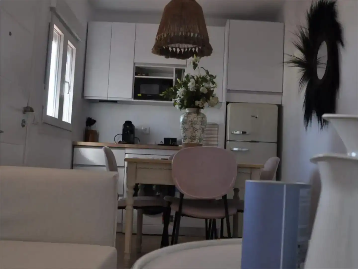 Cocina de Apartamento de alquiler en Barbate con Aire acondicionado, Jardín privado y Piscina