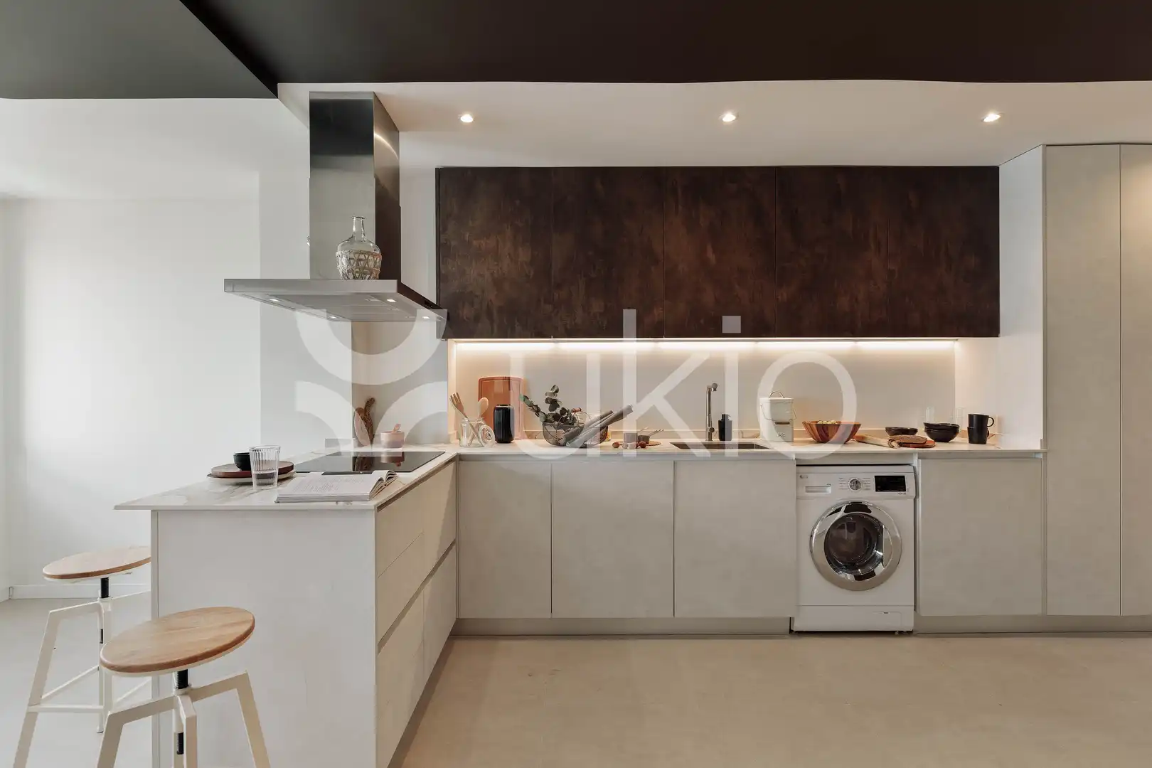 Cuina de Apartament de lloguer en Barcelona amb Aire condicionat, Calefacció i Terrassa