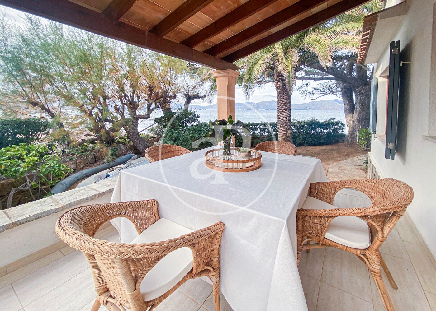 Terrace of Single-family semi-detached to rent in Alcúdia  with Air Conditioner, Heating and Private garden