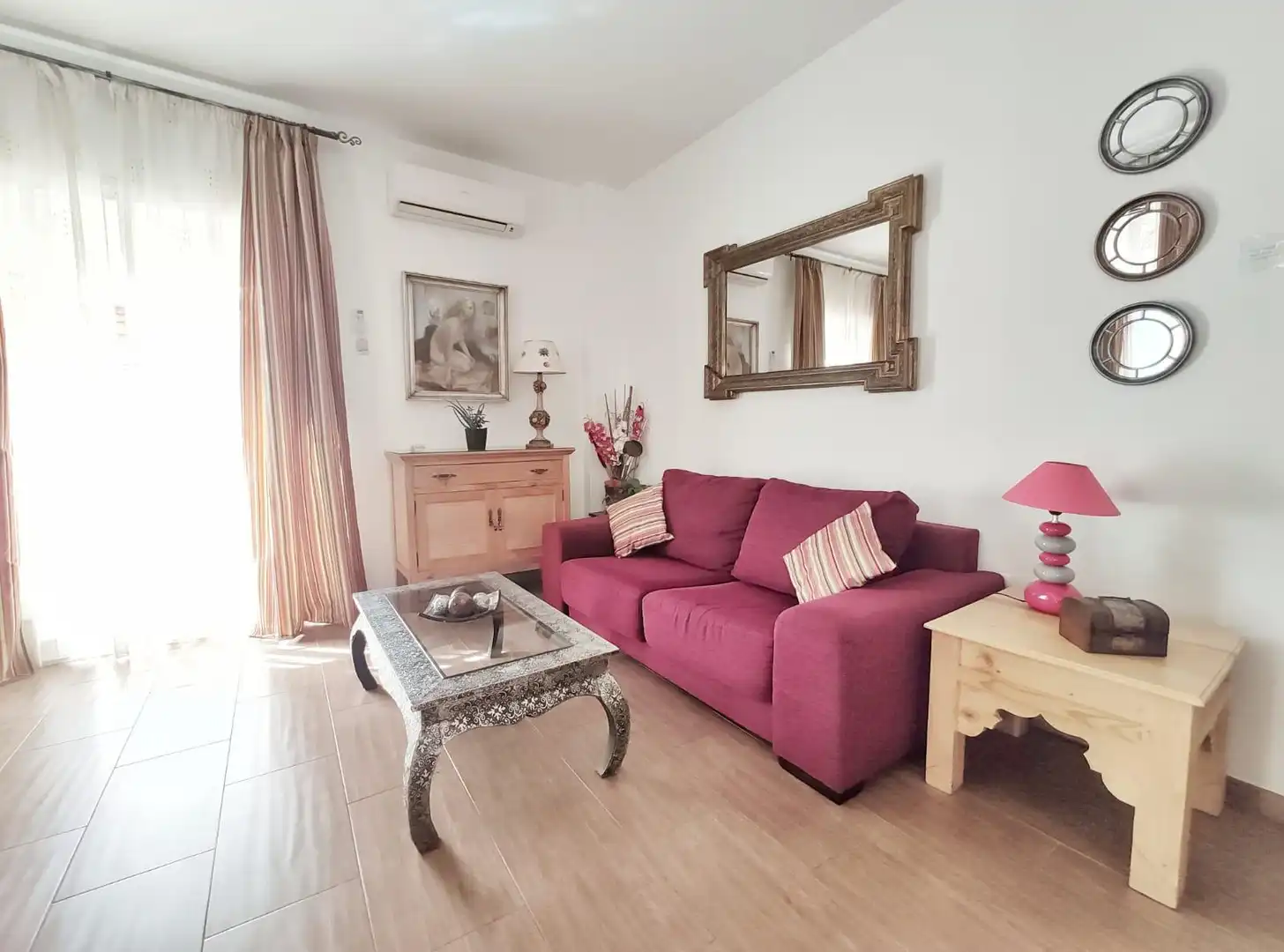 Sala de estar de Piso de alquiler en Málaga con Aire acondicionado, Amueblado y Balcón