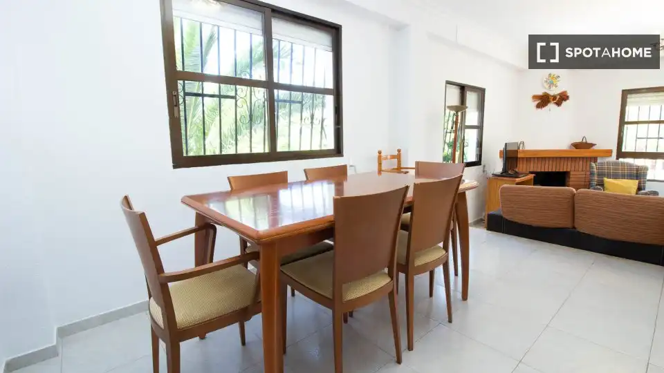 Dining room of Flat for rent in Sueca  with Air Conditioner, Heating and Furnished