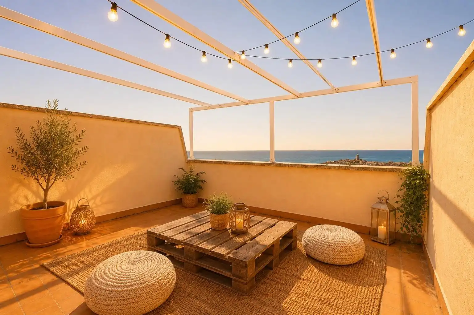 Terrace of Flat for sale in Sitges  with Air Conditioner, Heating and Parquet flooring