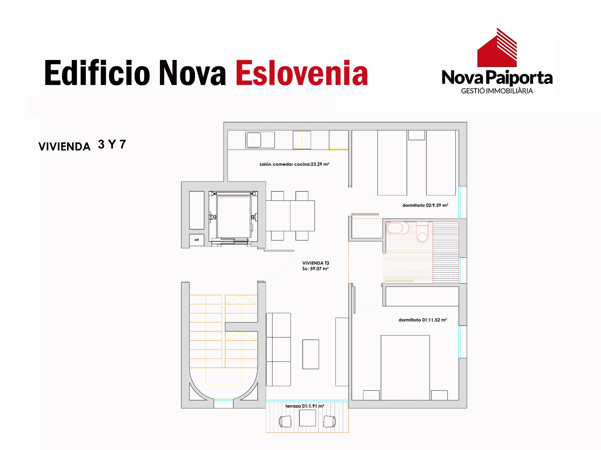 Flat for sale in Carrer Eslovènia, 17, Metro - Auditorio