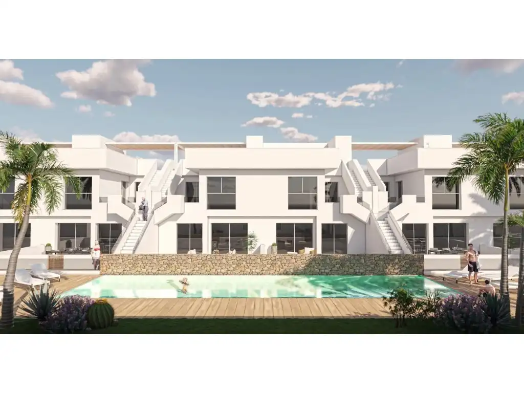 Vista exterior de Casa o xalet en venda en Pilar de la Horadada amb Aire condicionat, Jardí privat i Piscina