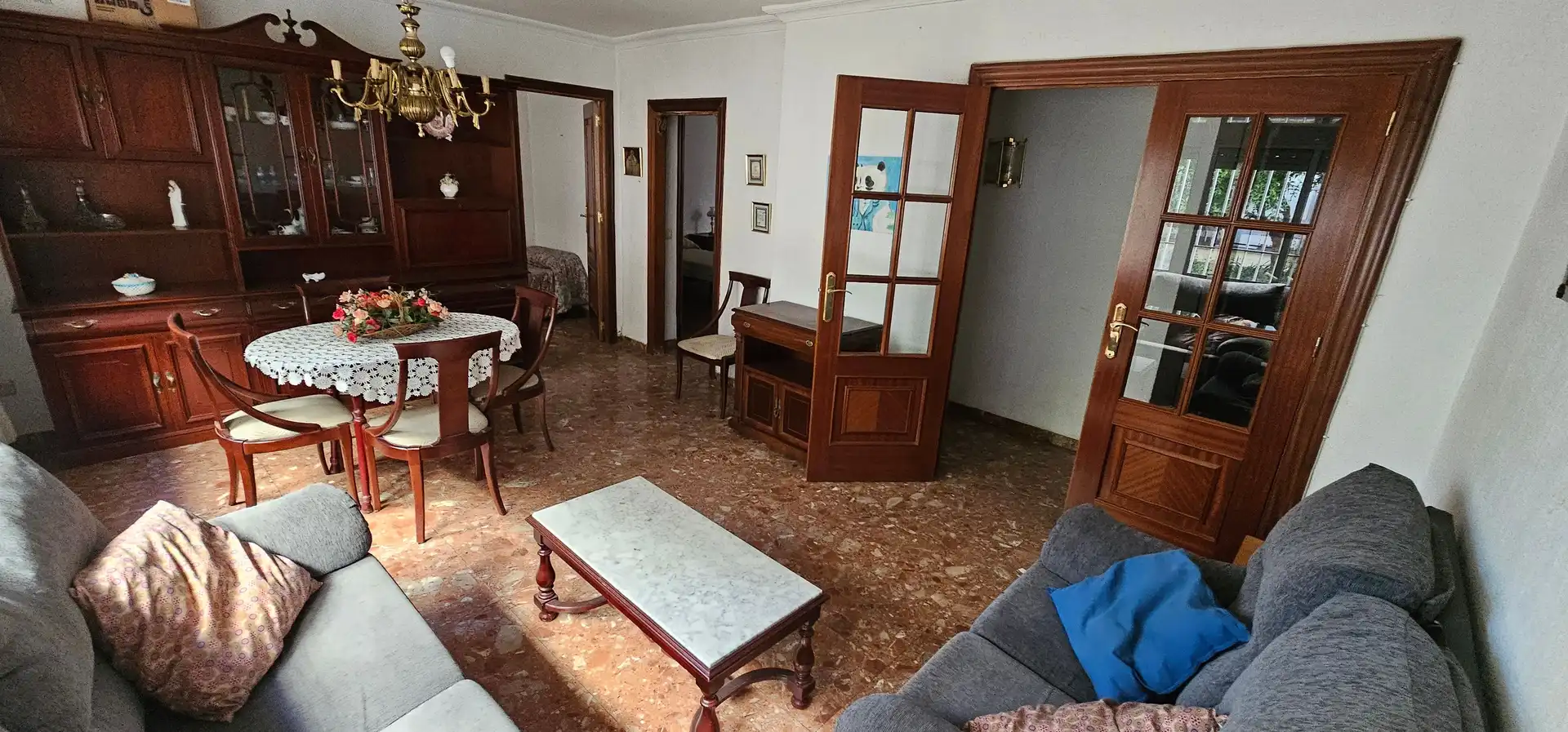 Sala de estar de Piso en venta en Sevilla con Amueblado