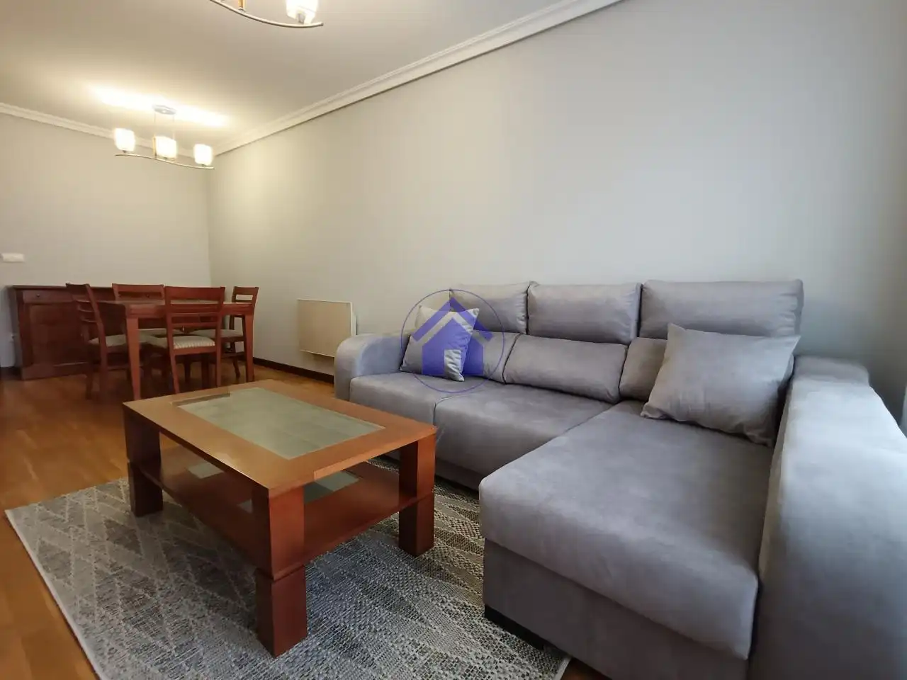 Wohnzimmer von Wohnung zur Miete in Baiona mit Heizung, Parkett und Möbliert