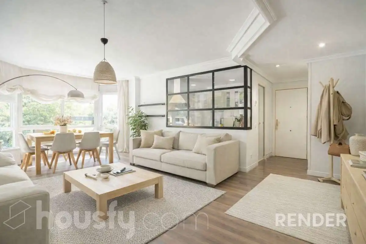 Sala de estar de Planta baja en venta en Las Rozas de Madrid con Aire acondicionado, Calefacción y Jardín privado