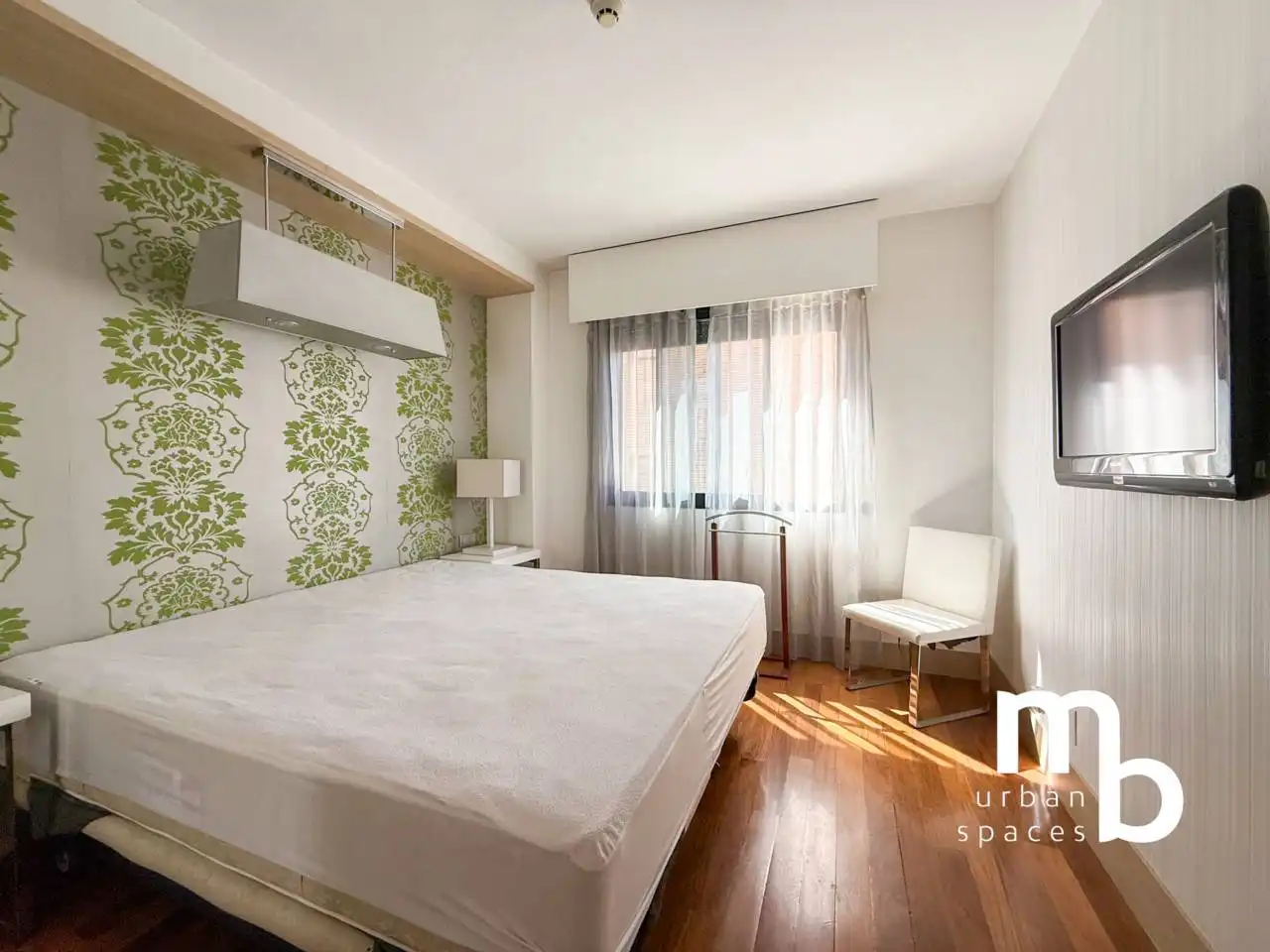 Schlafzimmer von Wohnung zur Miete in Madrid mit Klimaanlage und Möbliert