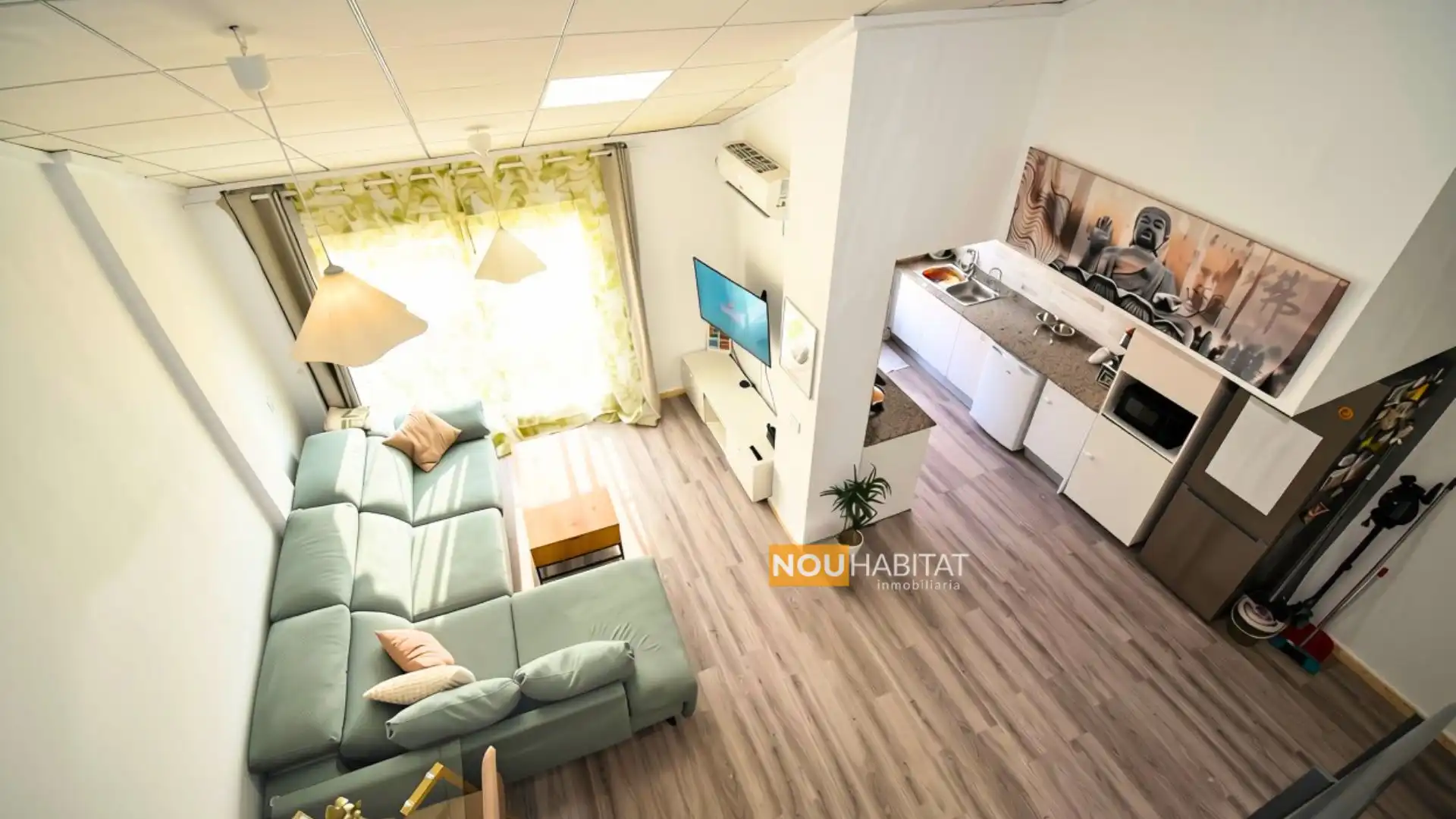 Sala de estar de Ático en venta en Montroi / Montroy con Aire acondicionado y Terraza