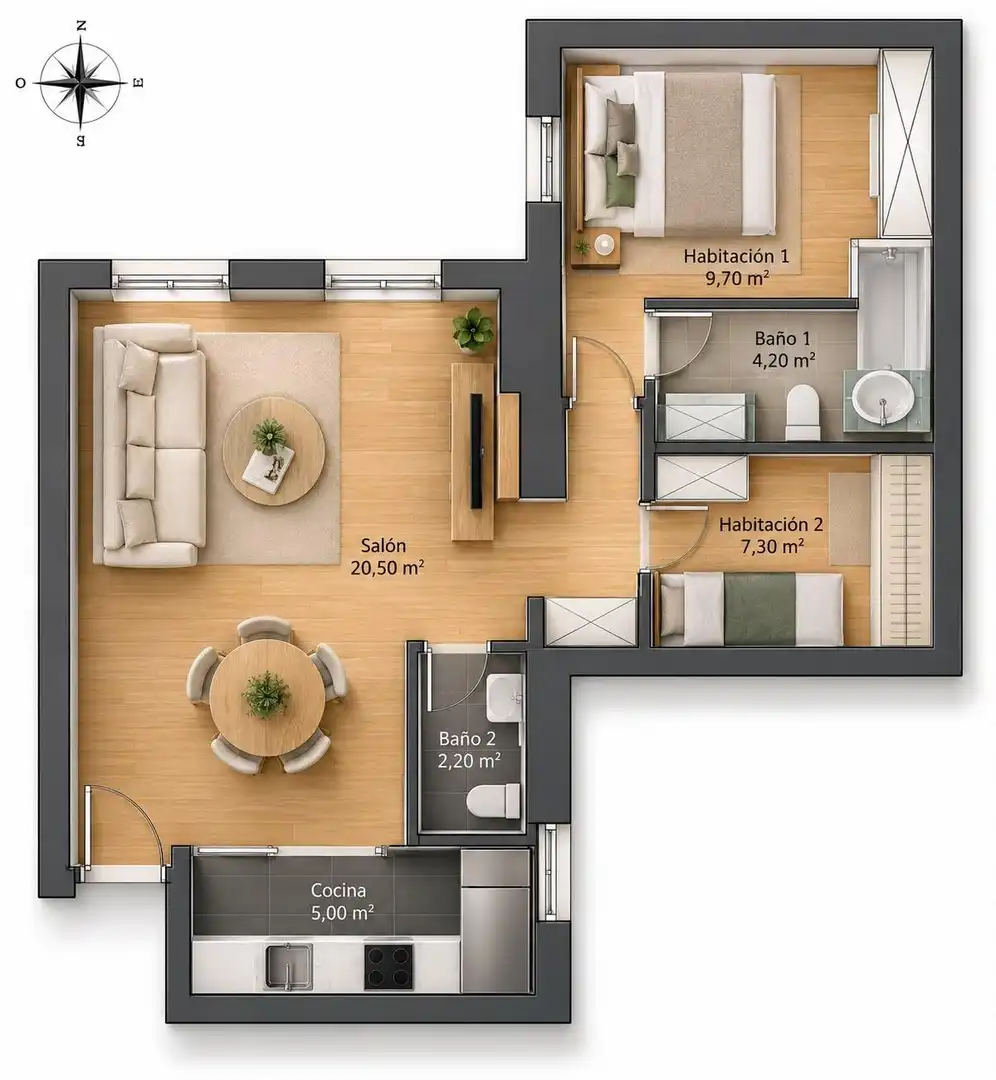 Piso en venta en Madrid con Aire acondicionado, Calefacción y Amueblado