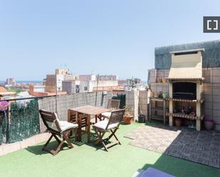 Terrassa de Pis de lloguer en Badalona amb Aire condicionat, Calefacció i Moblat