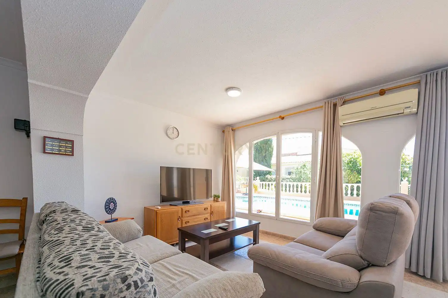 Sala d'estar de Apartament de lloguer en Calpe / Calp amb Piscina comunitària