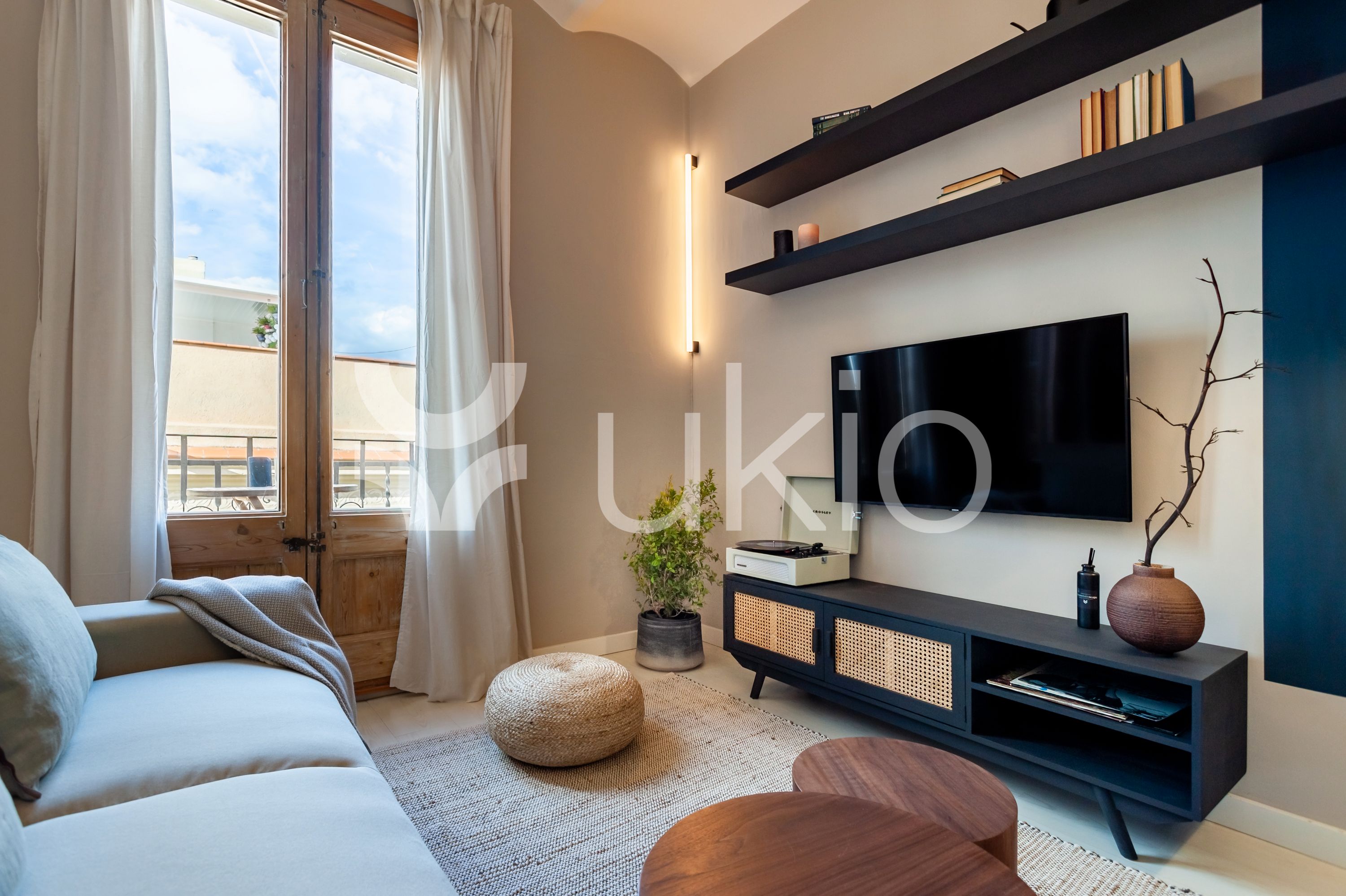 Living room of Apartment to rent in  Barcelona Capital  with Air Conditioner, Heating and Furnished