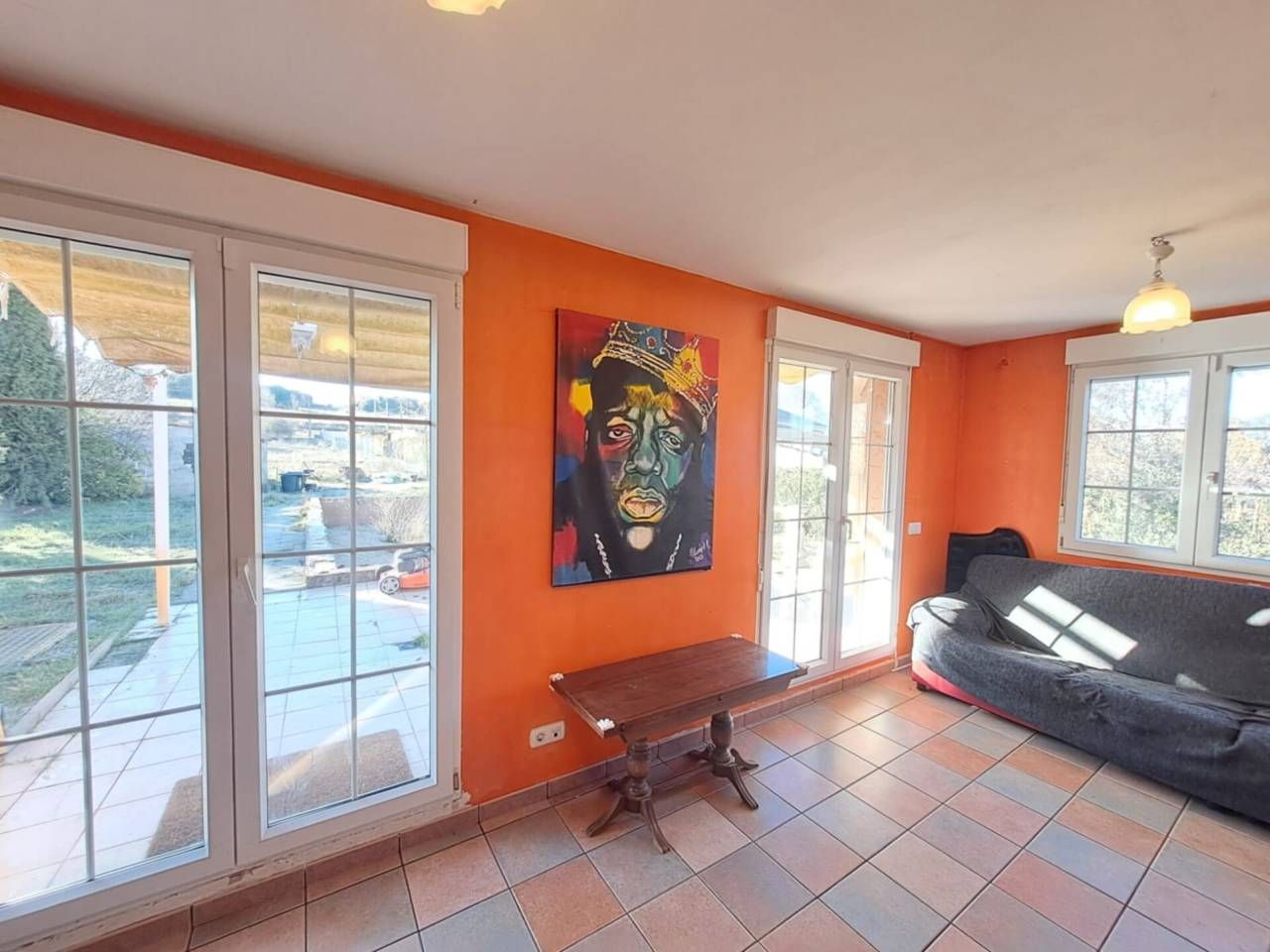 Sala d'estar de Casa o xalet en venda en Madrigalejo del Monte amb Calefacció, Jardí privat i Parquet