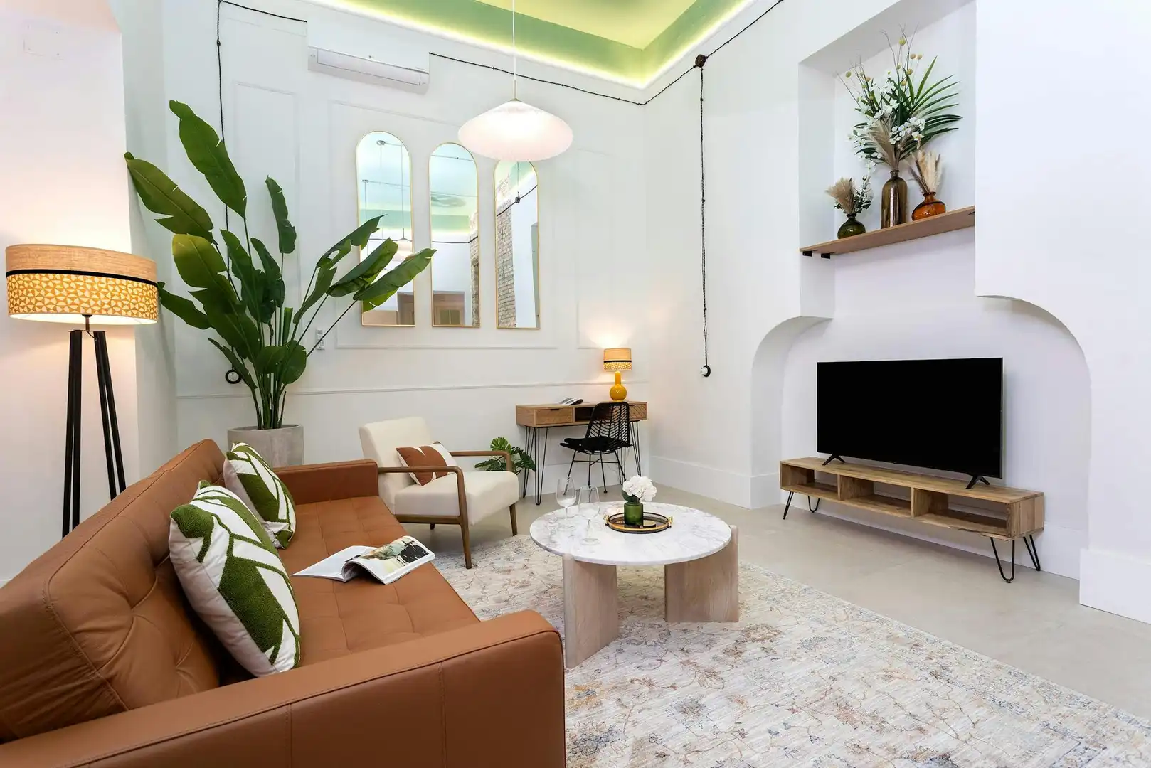 Sala de estar de Piso de alquiler en Sevilla con Aire acondicionado, Calefacción y Lavadora
