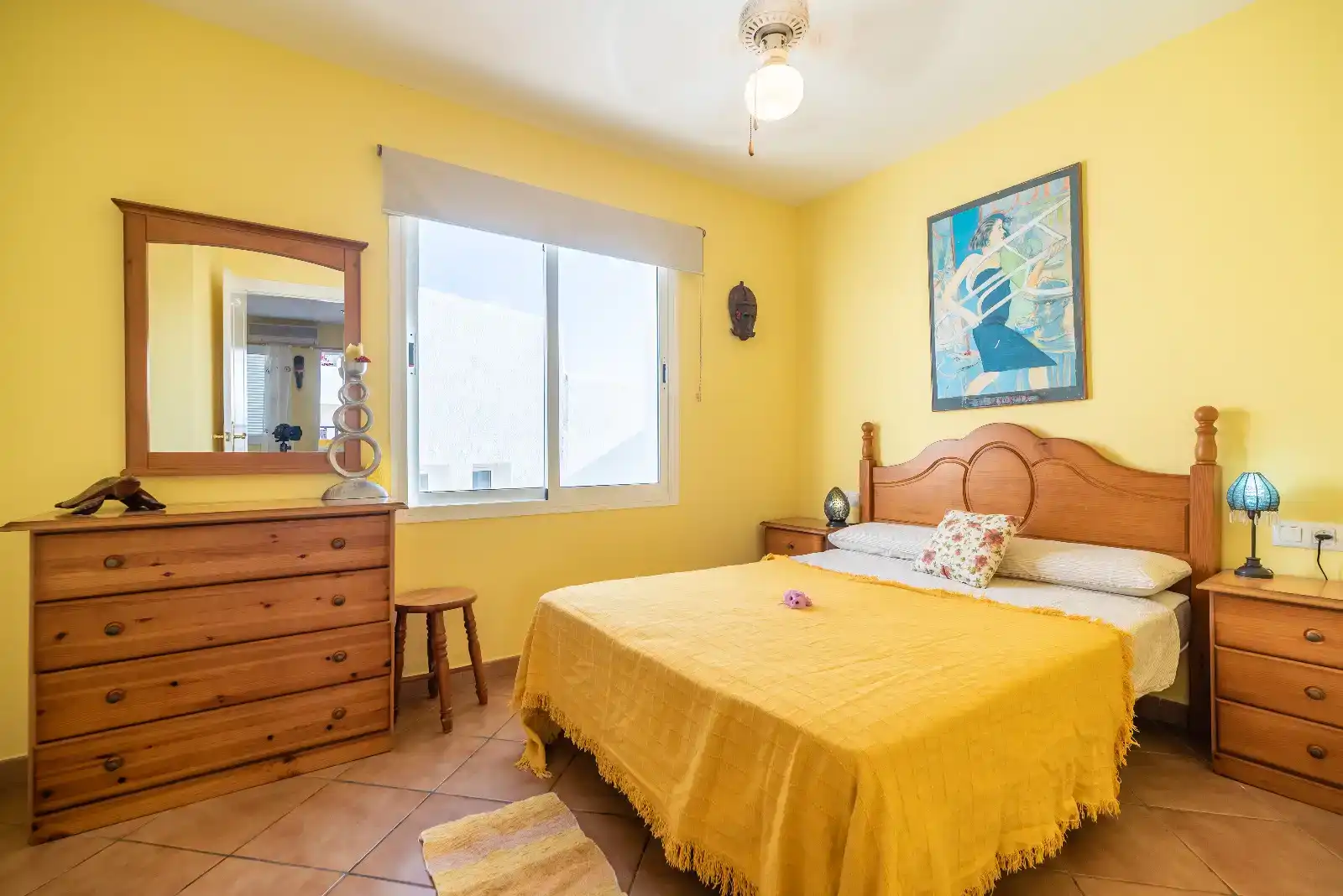 Schlafzimmer von Wohnung zur Miete in Níjar mit Klimaanlage, Privatgarten und Möbliert