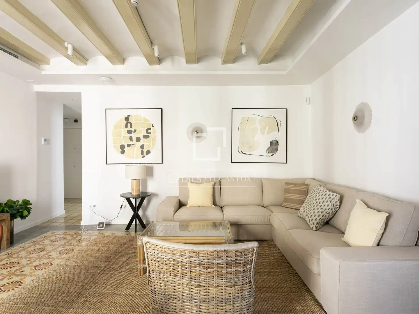 Sala de estar de Piso en venta en Barcelona con Aire acondicionado, Terraza y Amueblado