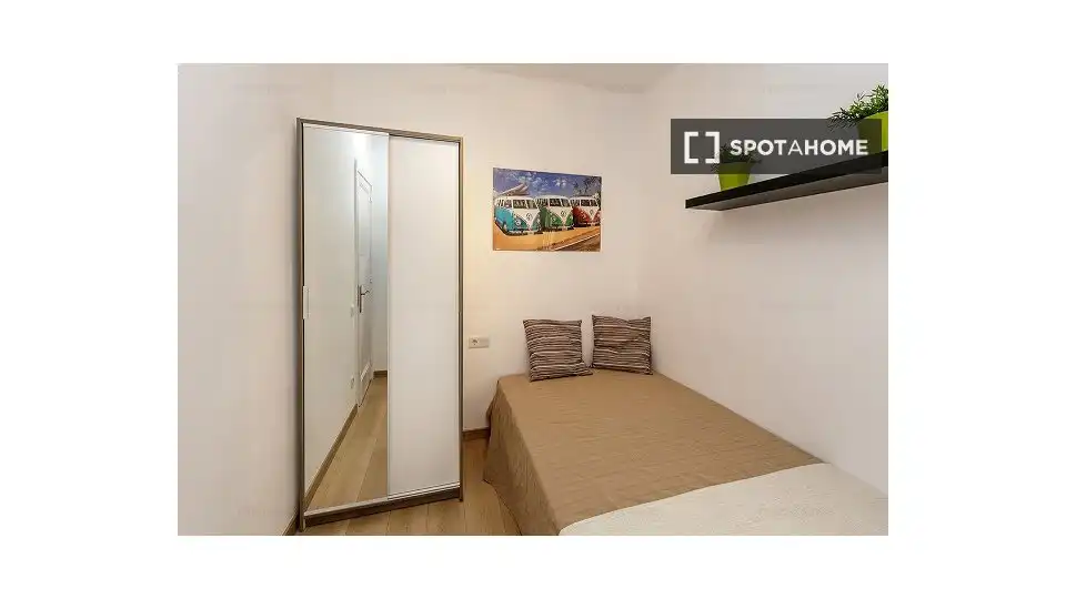 Habitación de Piso de alquiler en Barcelona con Aire acondicionado, Calefacción y Amueblado