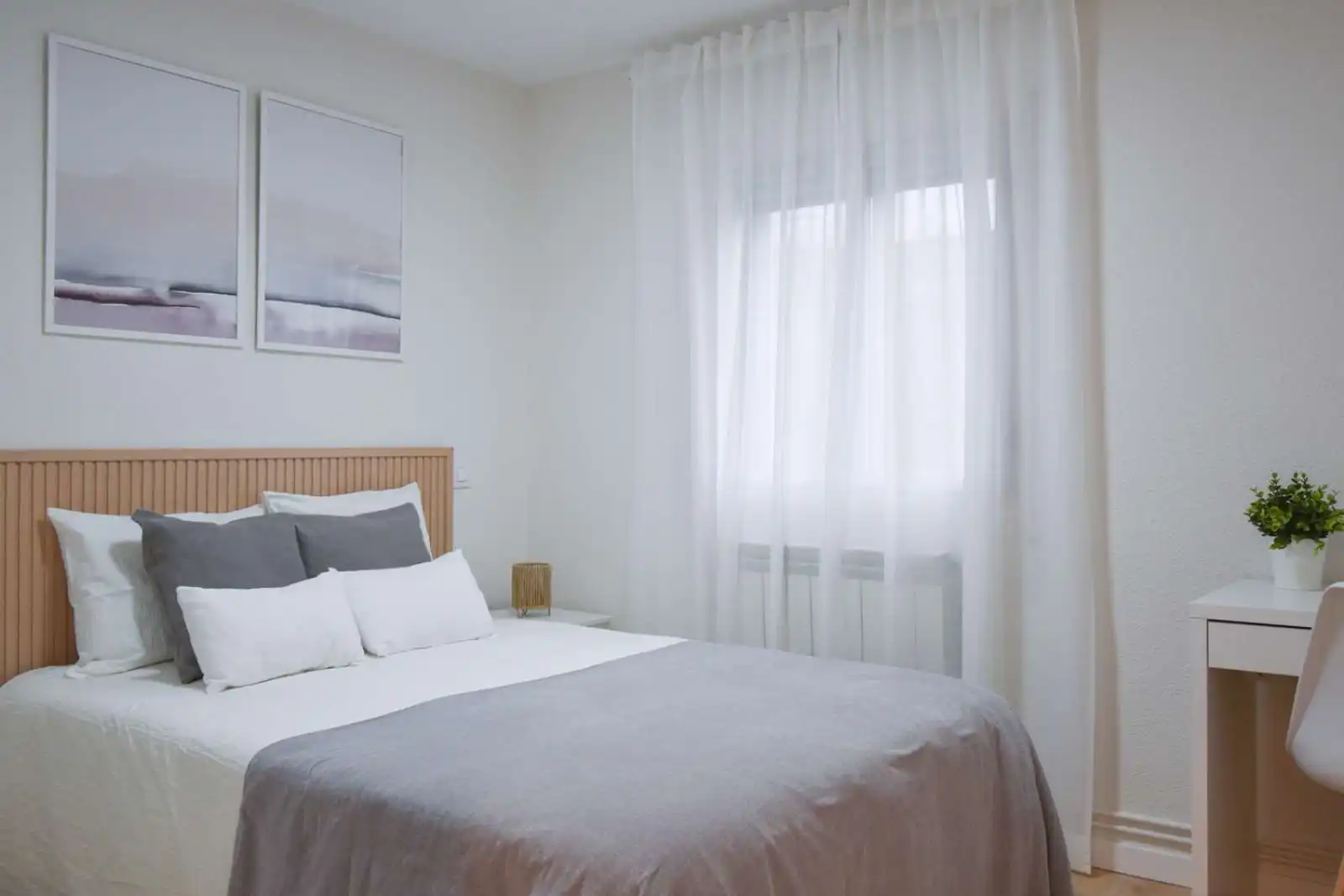 Schlafzimmer von Wohnung zur untervermieten in  Madrid Capital mit Klimaanlage, Heizung und Terrasse