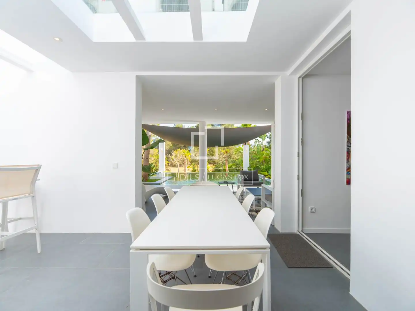 Dining room of Houses for sale in Santa Eulària des Riu  with Air Conditioner, Heating and Terrace